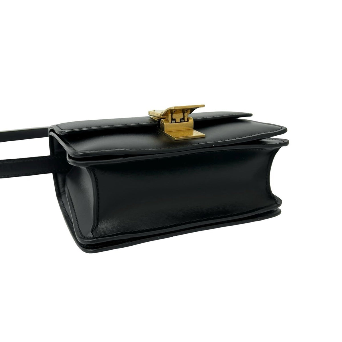 Celine Black Leather Crossbody Bag Pochette Shoulder Bag (Pre-Owned)