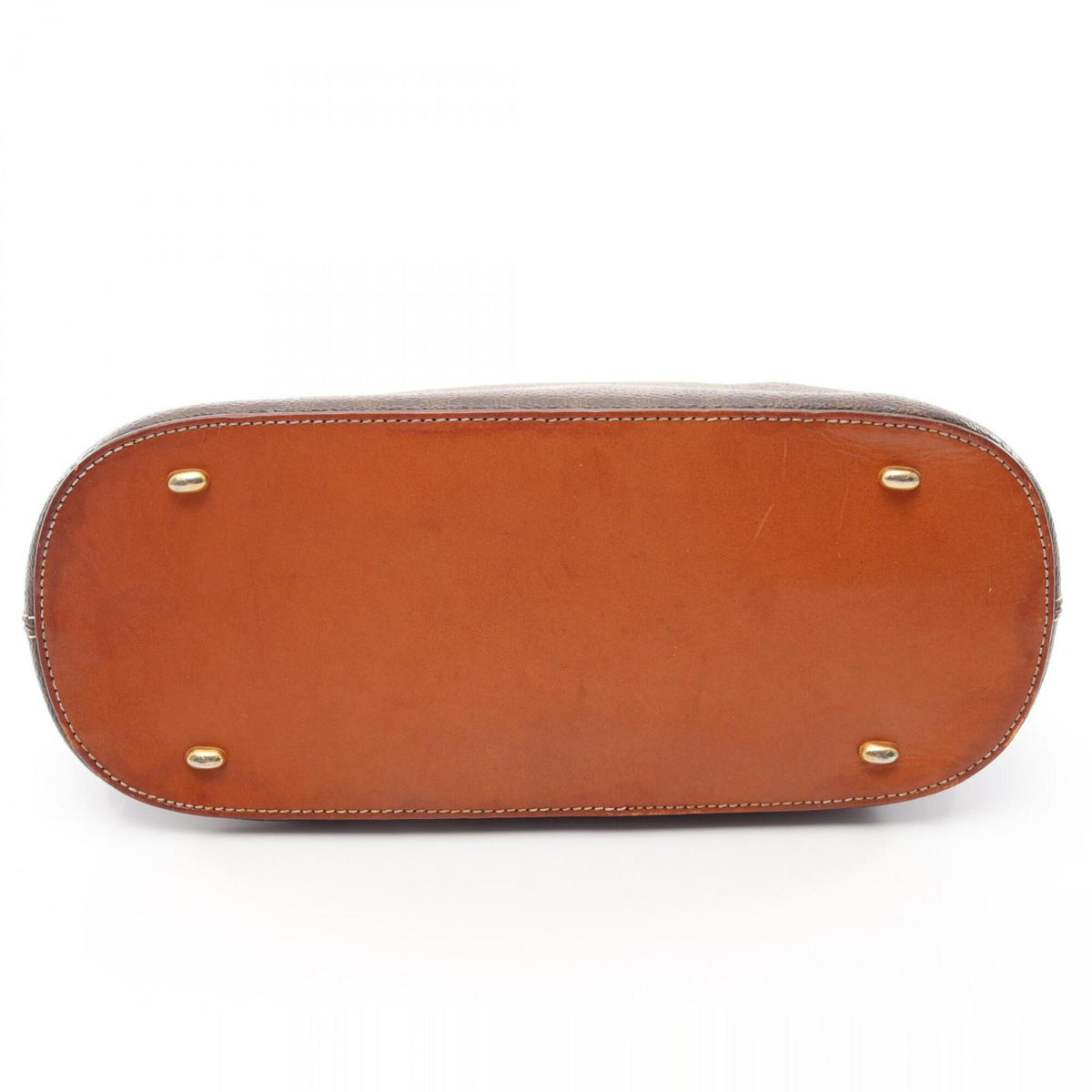 Celine Brown Coated Canvas Leather Handbag (Pre-Owned)