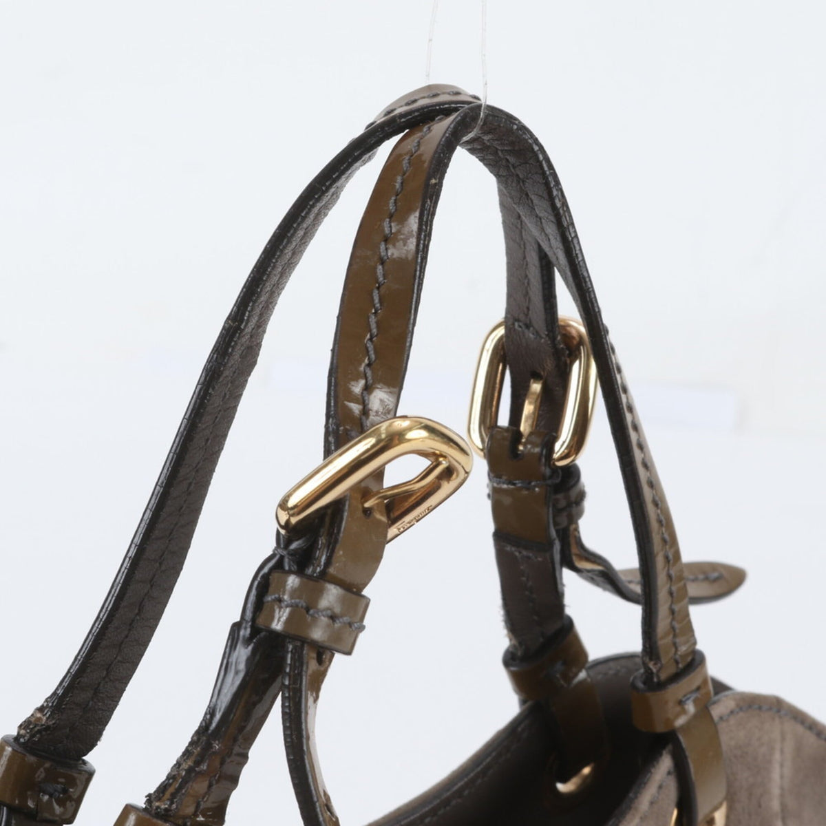 Salvatore Ferragamo Brown Leather Crossbody Bag Handbag Shoulder Bag Tote Bag (Pre-Owned)