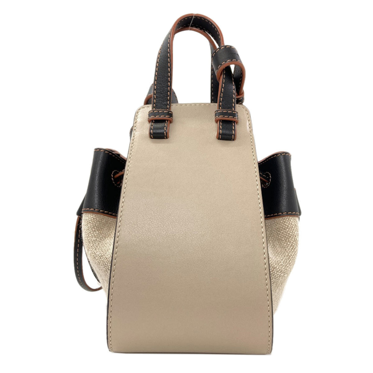 Loewe Beige Black Leather Handbag (Pre-Owned)