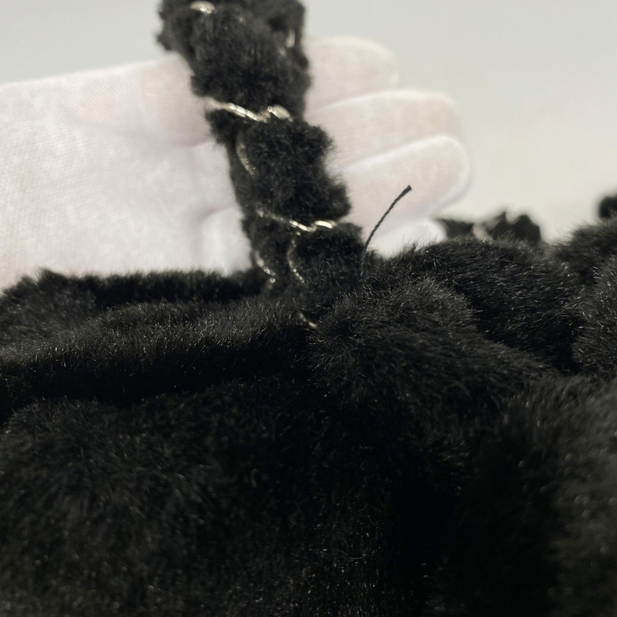 Chanel Black Fur Tote Bag (Pre-Owned)