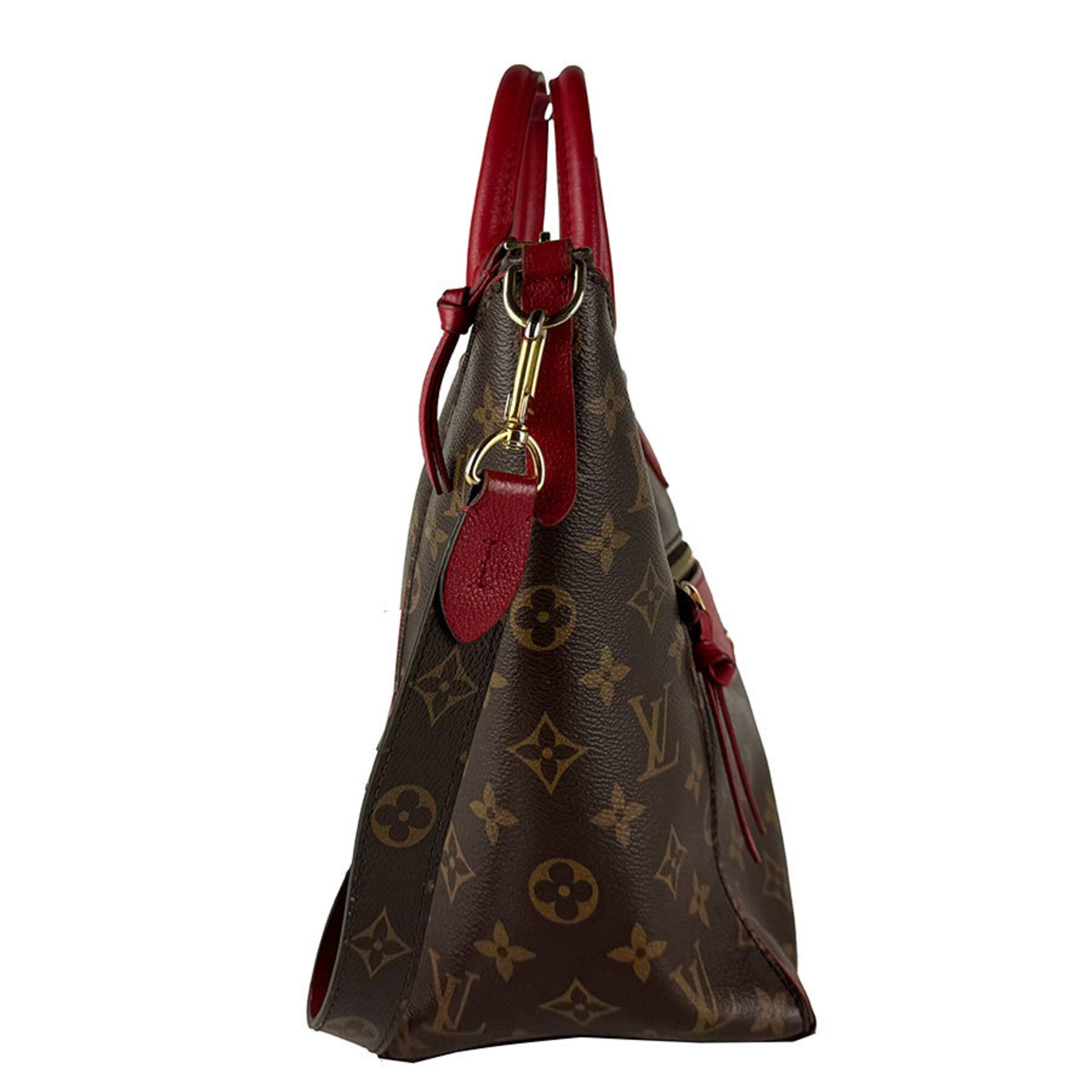 Louis Vuitton Brown Monogram Red Color Monogram Handbag Shoulder Bag (Pre-Owned)