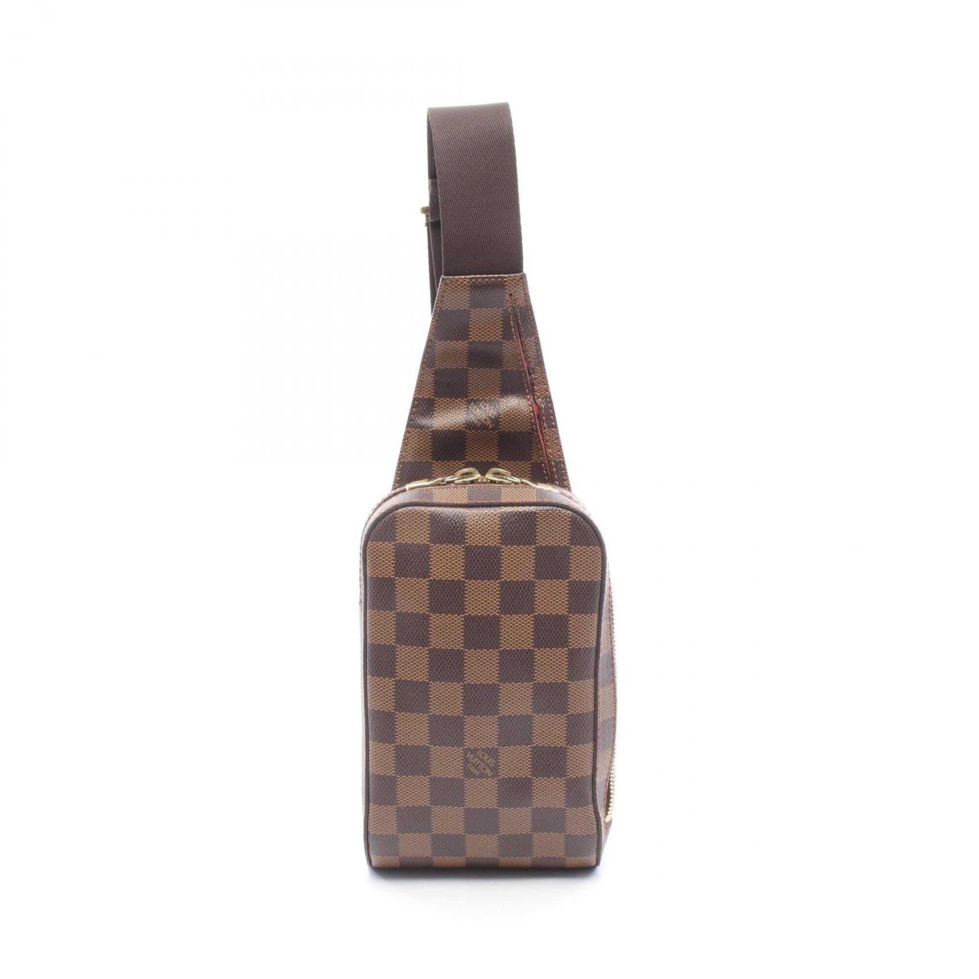 Louis Vuitton Brown Coated Canvas Pvc Fanny Pack Handbag Sling Bag (Pre-Owned)