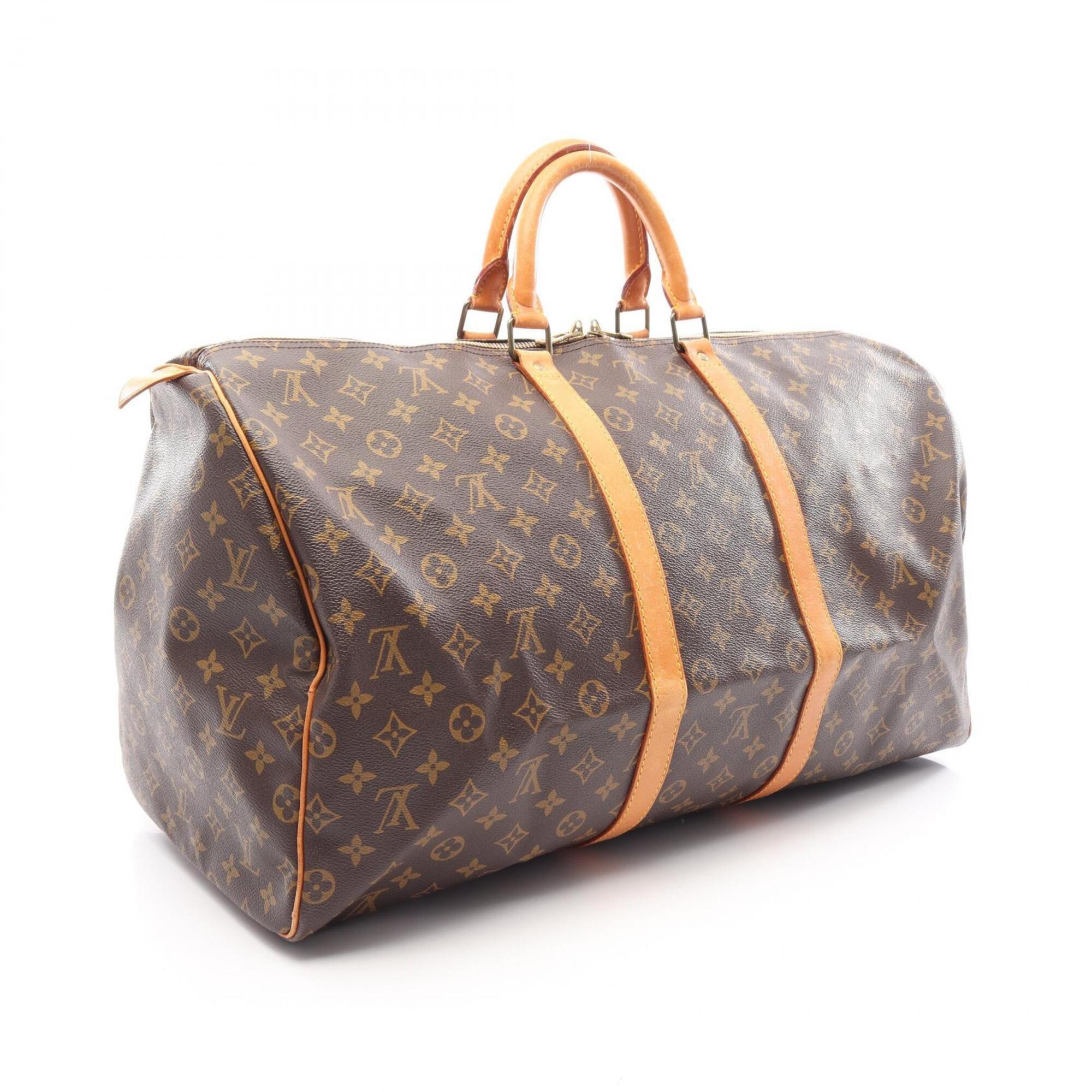 Louis Vuitton Brown Pvc Coated Canvas Boston Bag Handbag (Pre-Owned)