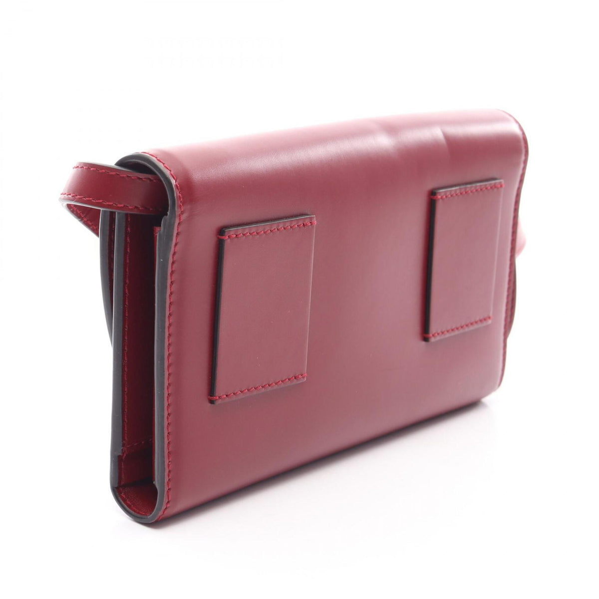 Salvatore Ferragamo Red Color Leather Shoulder Bag (Pre-Owned)