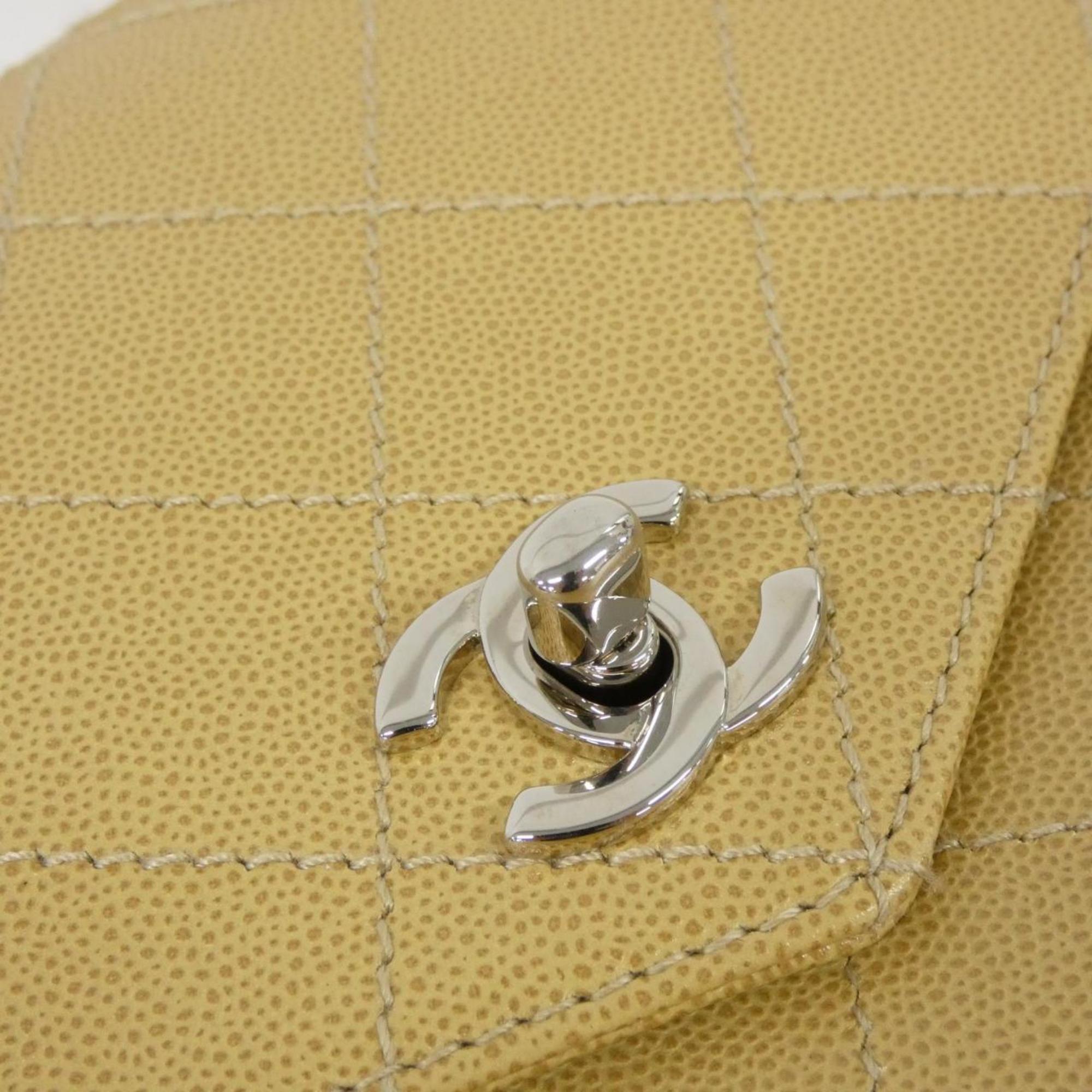 Chanel Beige Grained Calfskin Handbag (Pre-Owned)