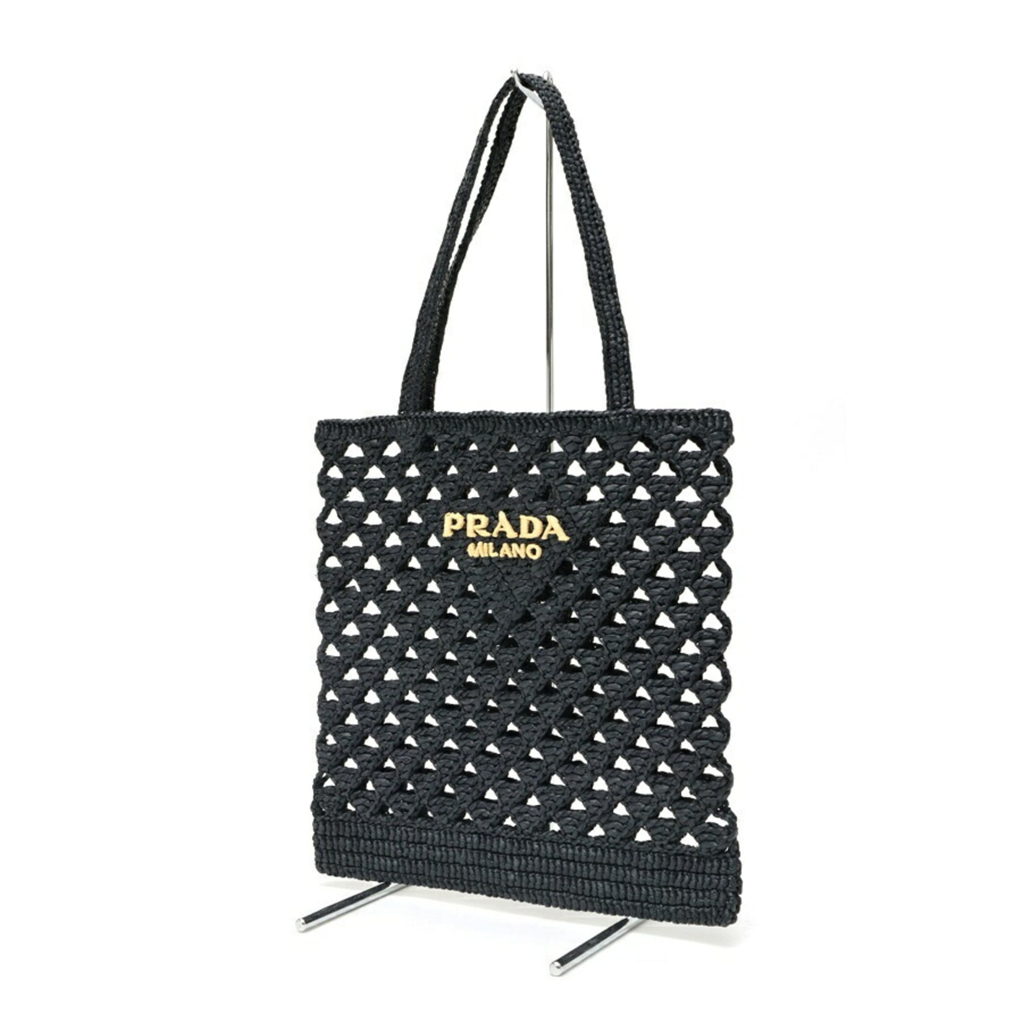 Prada Black Raffia Tote Bag (Pre-Owned)