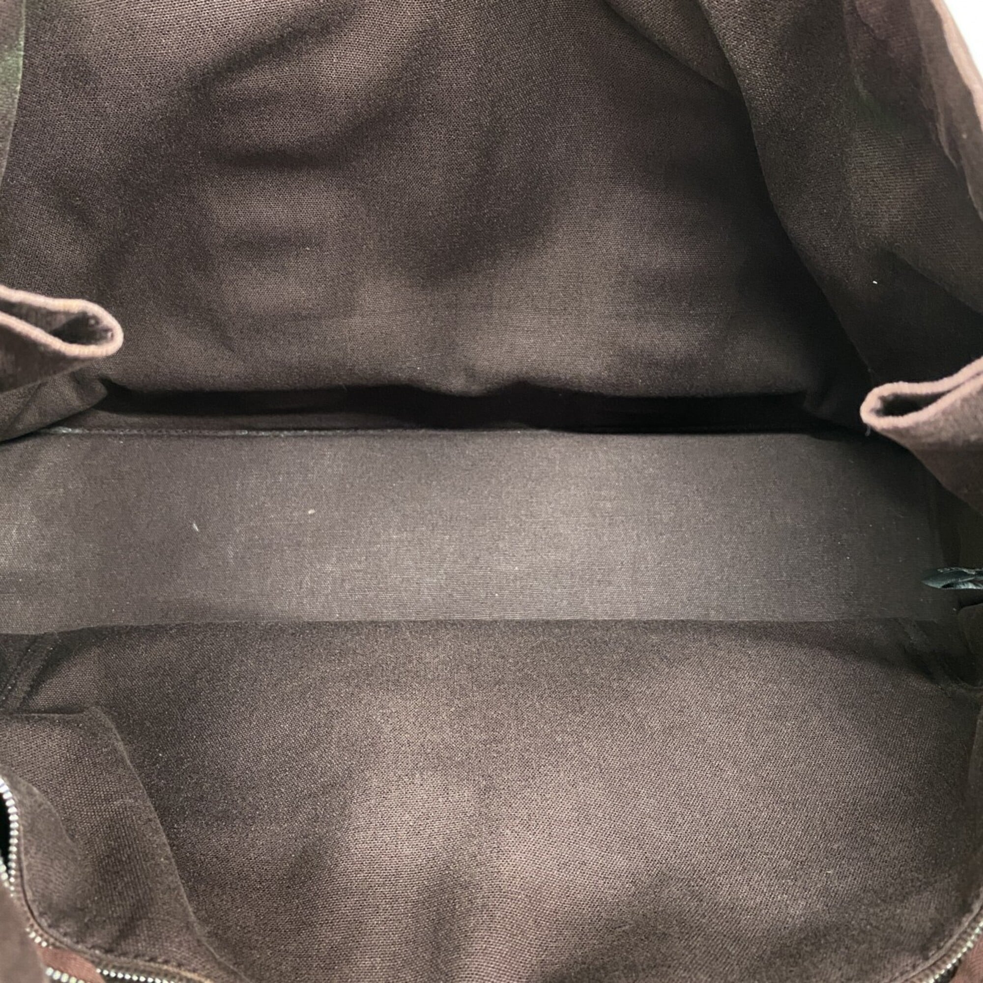 Hermes Brown Canvas Tote Bag (Pre-Owned)