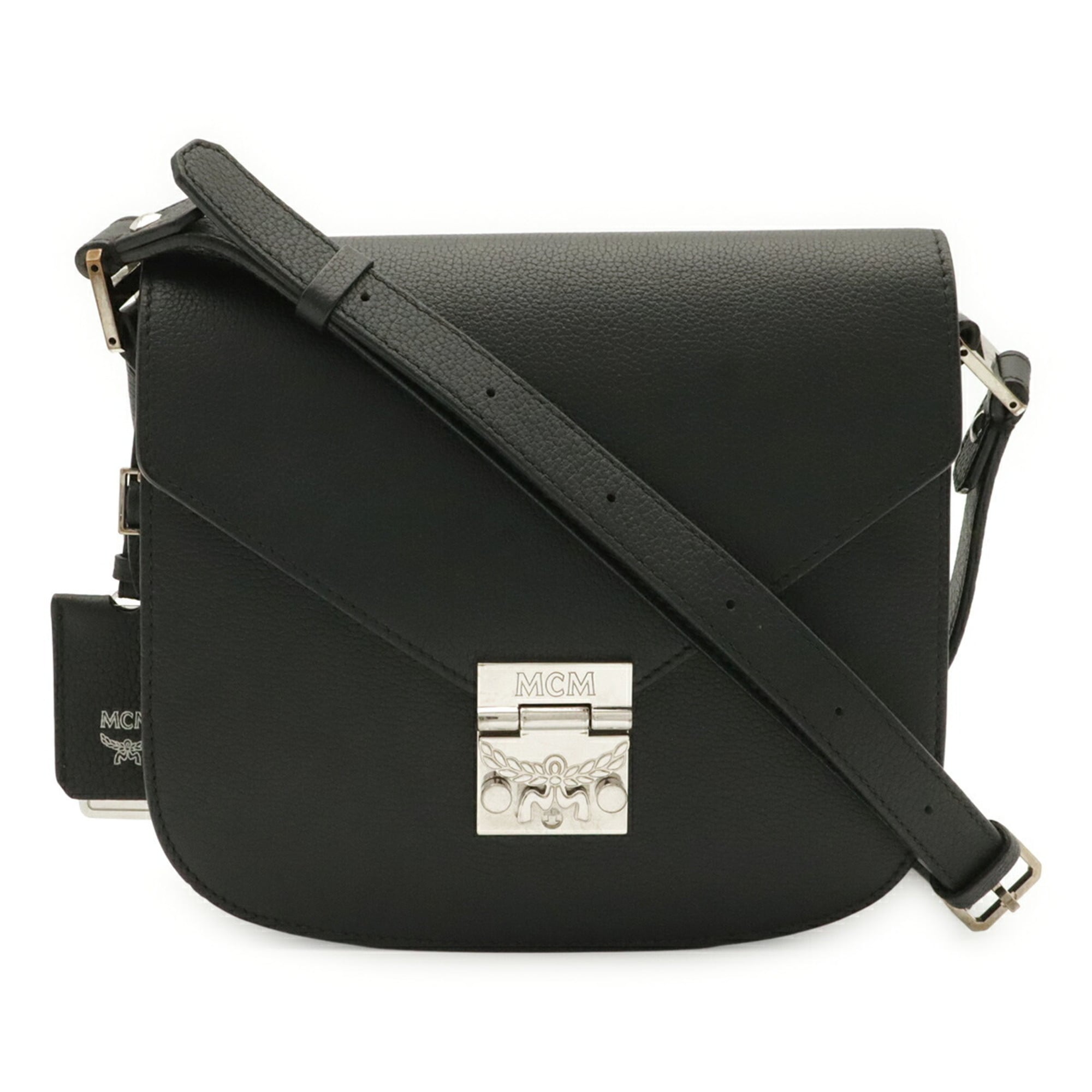 Mcm Black Leather Pochette Shoulder Bag (Pre-Owned)