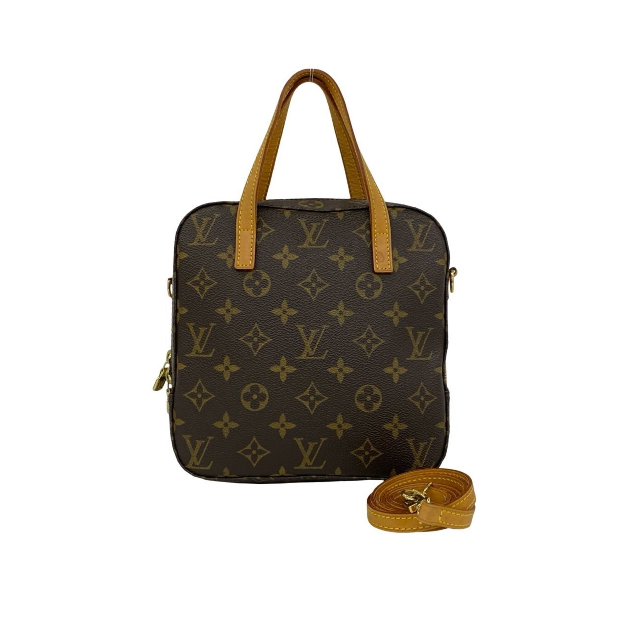 Louis Vuitton Brown Leather Pvc Handbag Shoulder Bag (Pre-Owned)