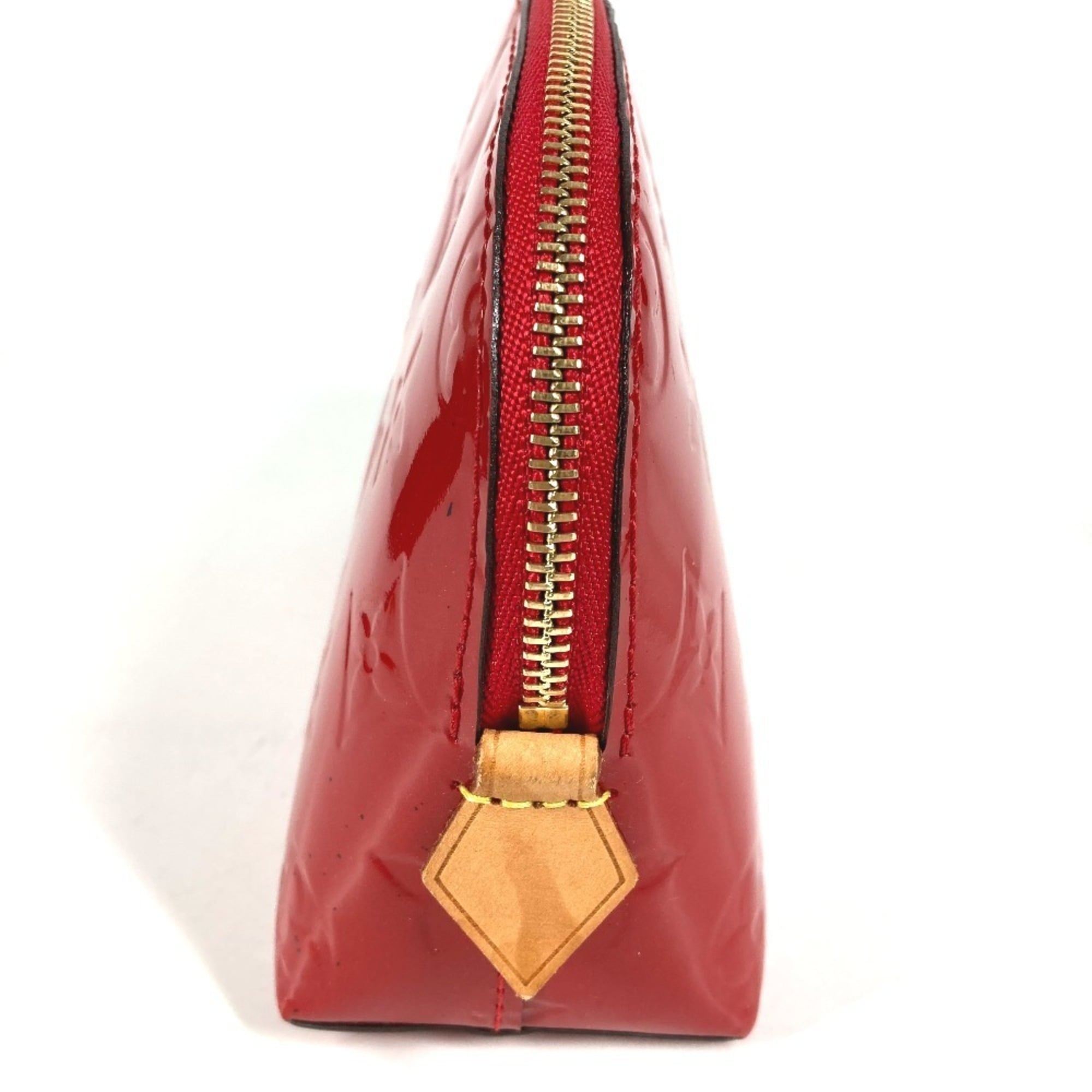 Louis Vuitton Pomme D'amour Red Color Monogram Vernis Canvas Handbag Pouch (Pre-Owned)