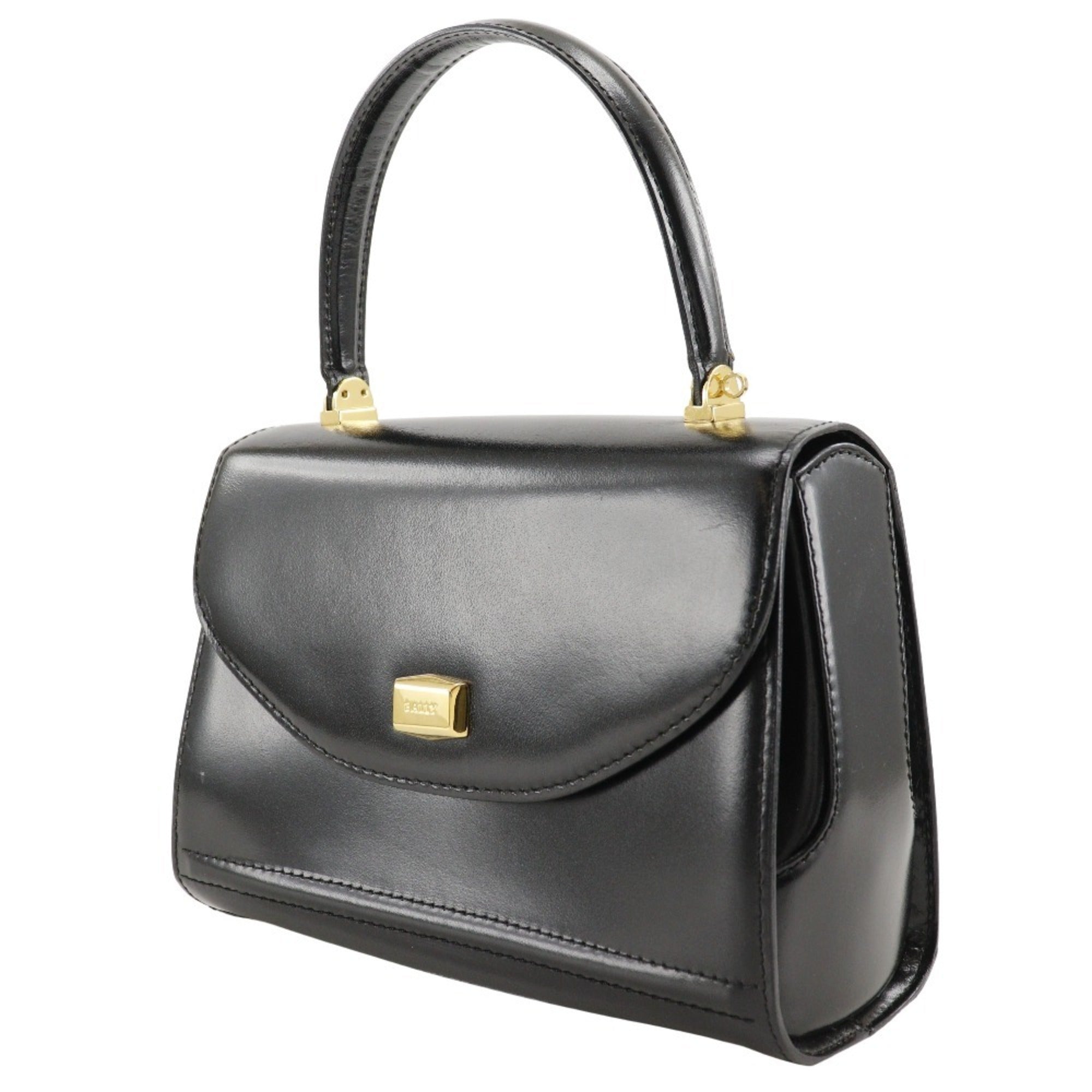Bally Black Leather Handbag (Pre-Owned)