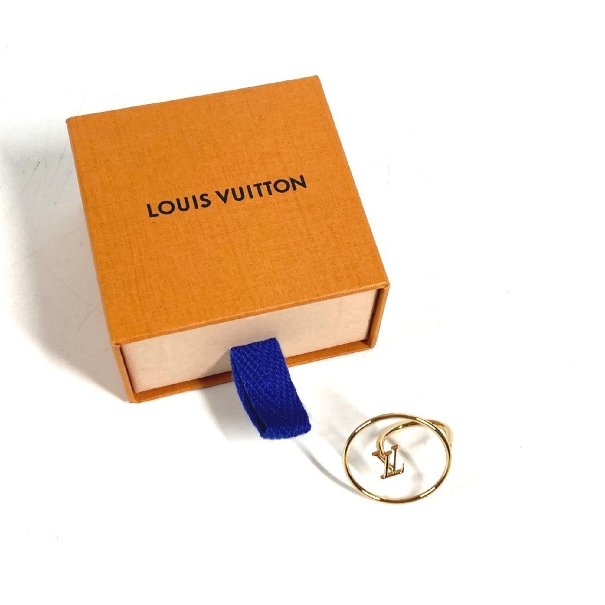 Louis Vuitton Gold Metal Band Ring (Pre-Owned)