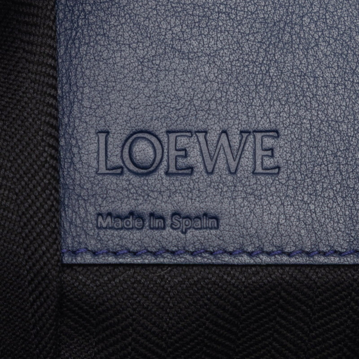Loewe Navy Leather Handbag Shoulder Bag (Pre-Owned)