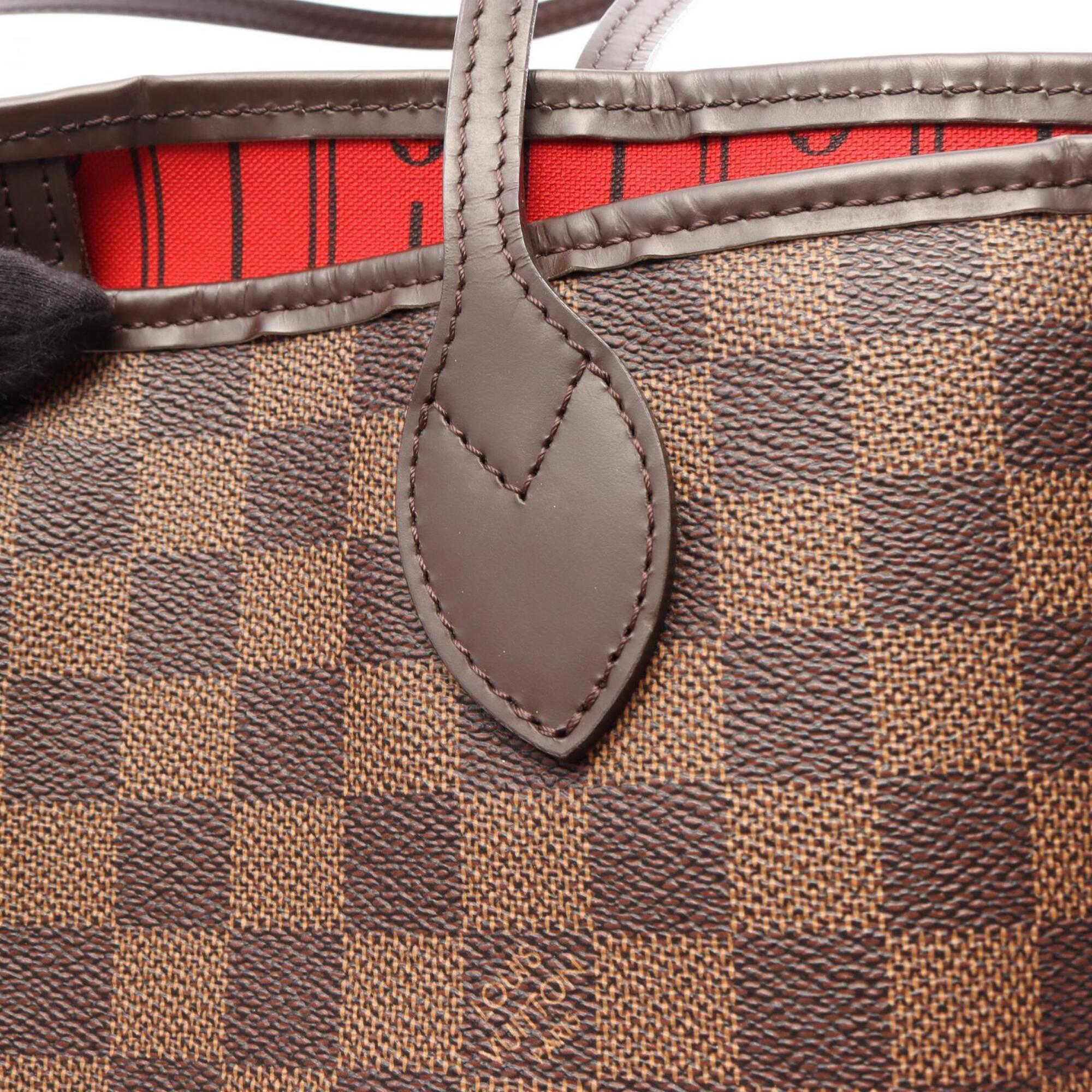 Louis Vuitton Brown Coated Canvas Leather Handbag Tote Bag (Pre-Owned)