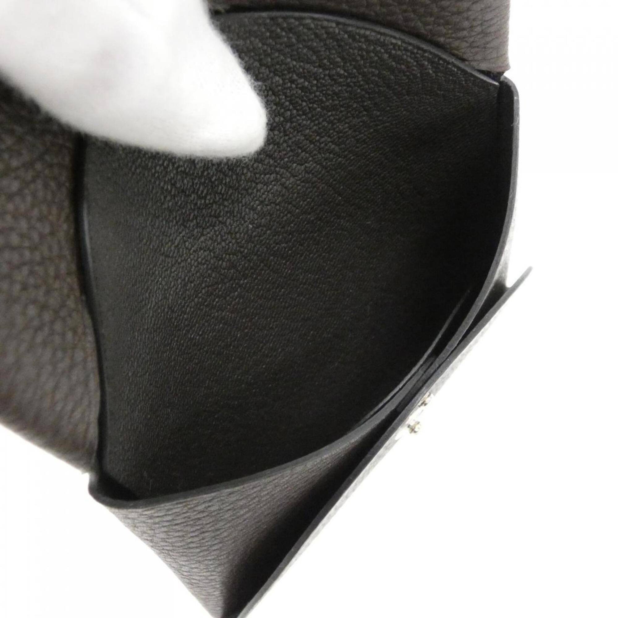 Hermes Brown Barenia Leather Coin Purse/Coin Case (Pre-Owned)