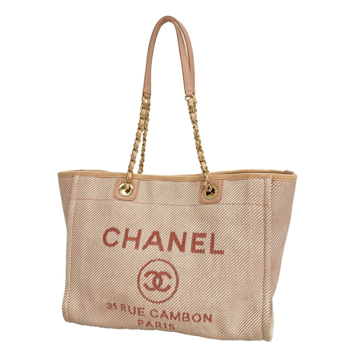Chanel Pink Canvas Tote Bag (Pre-Owned)