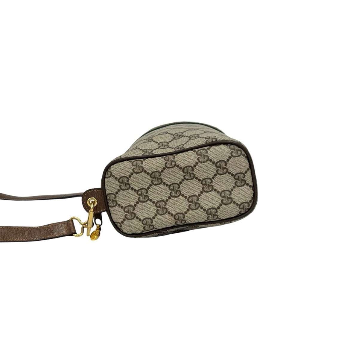 Gucci Brown Green Red Color Leather Pvc Pochette Shoulder Bag (Pre-Owned)