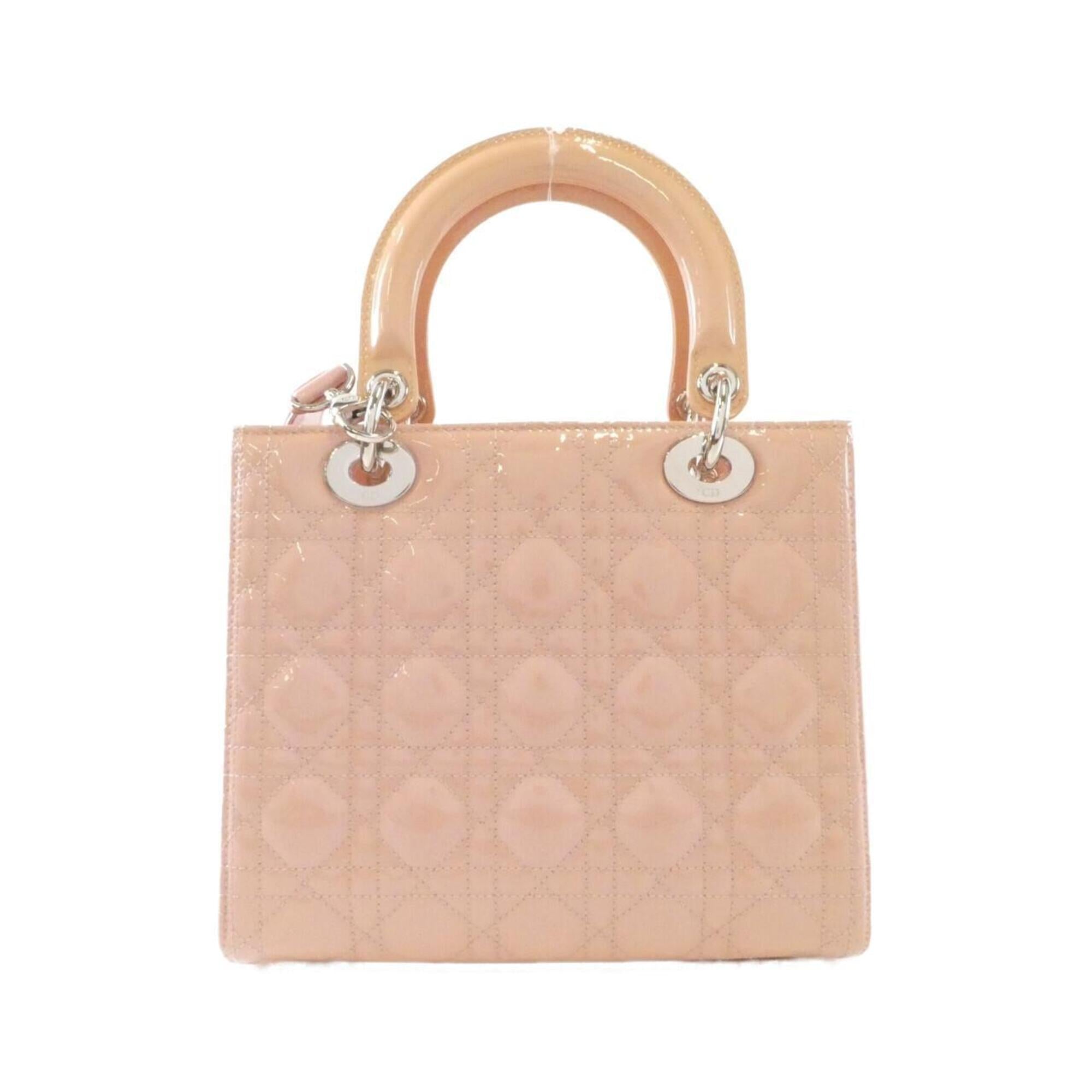 Christian Dior Beige Pink Leather Handbag (Pre-Owned)