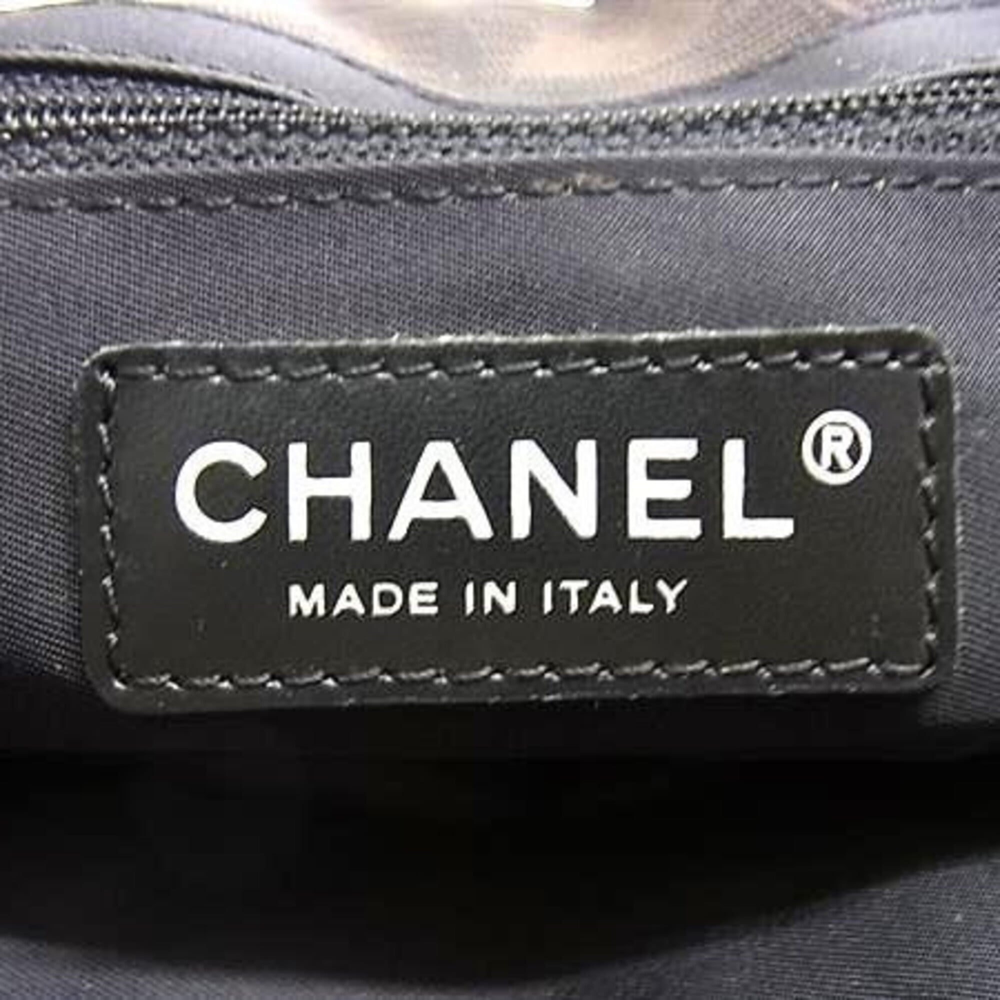 Chanel New Travel Line Black Brown Nylon Leather Handbag Tote Bag (Pre-Owned)