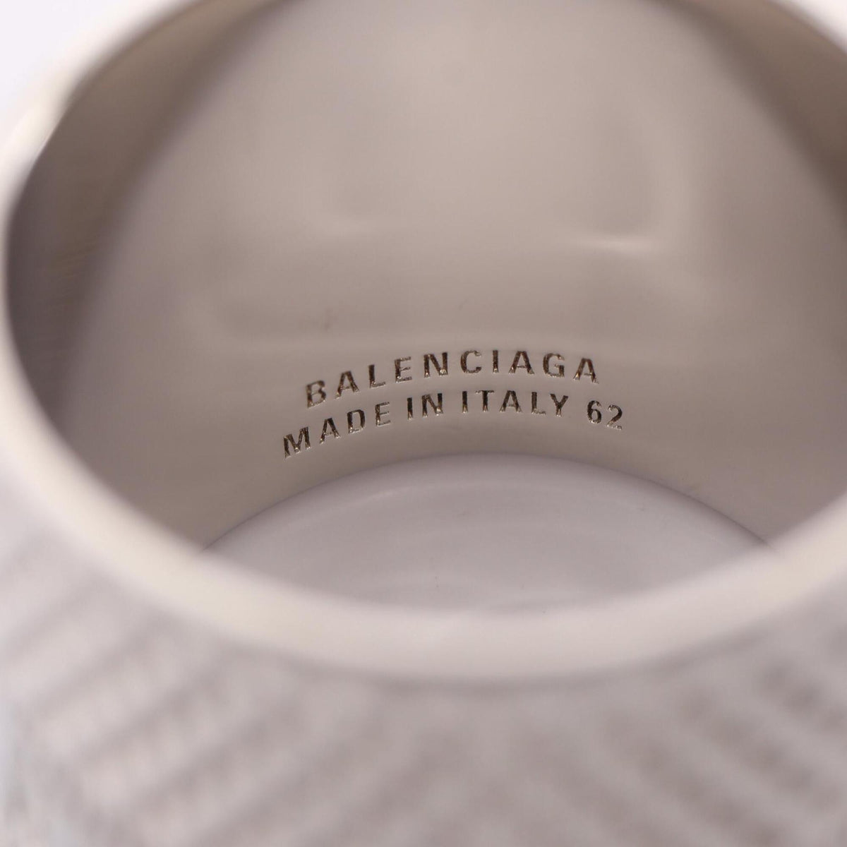 Balenciaga Silver Metal Band Ring (Pre-Owned)
