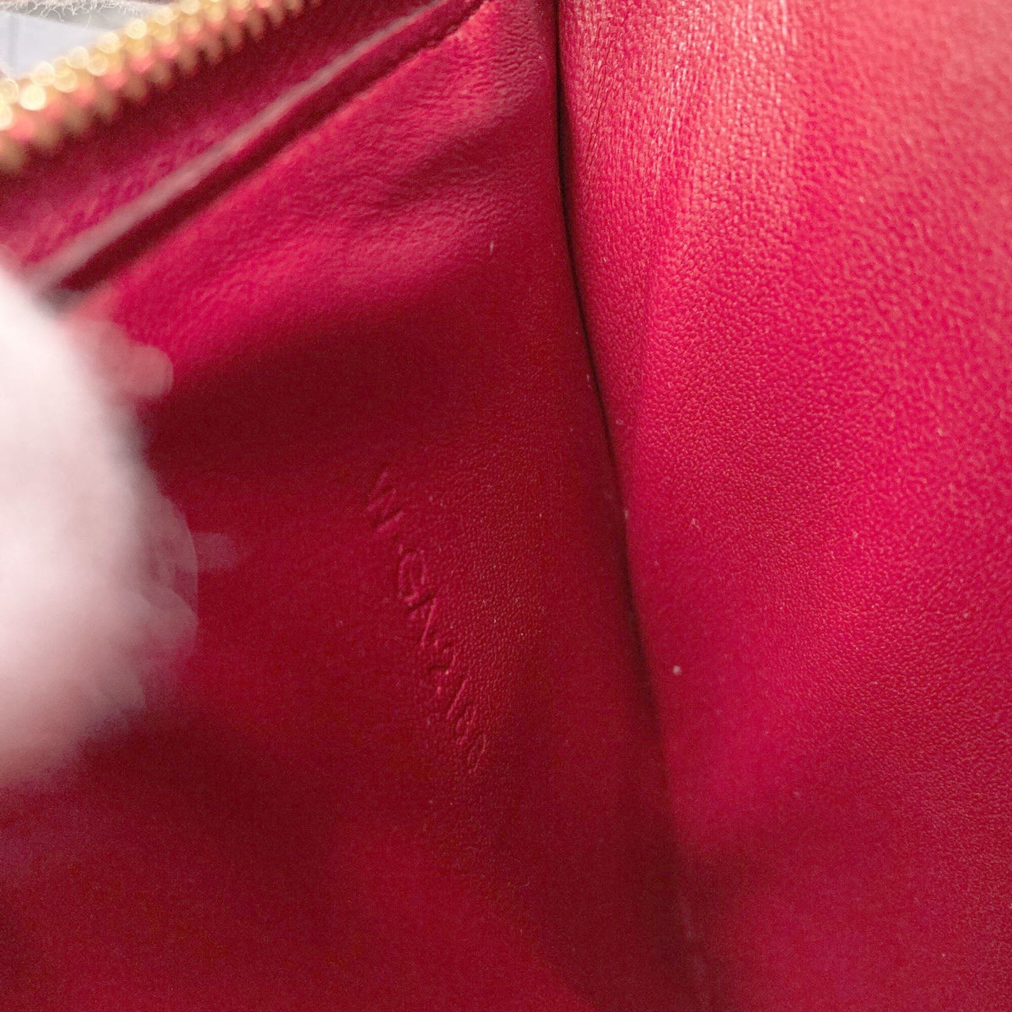 Celine Red Color Leather Shoulder Bag (Pre-Owned)