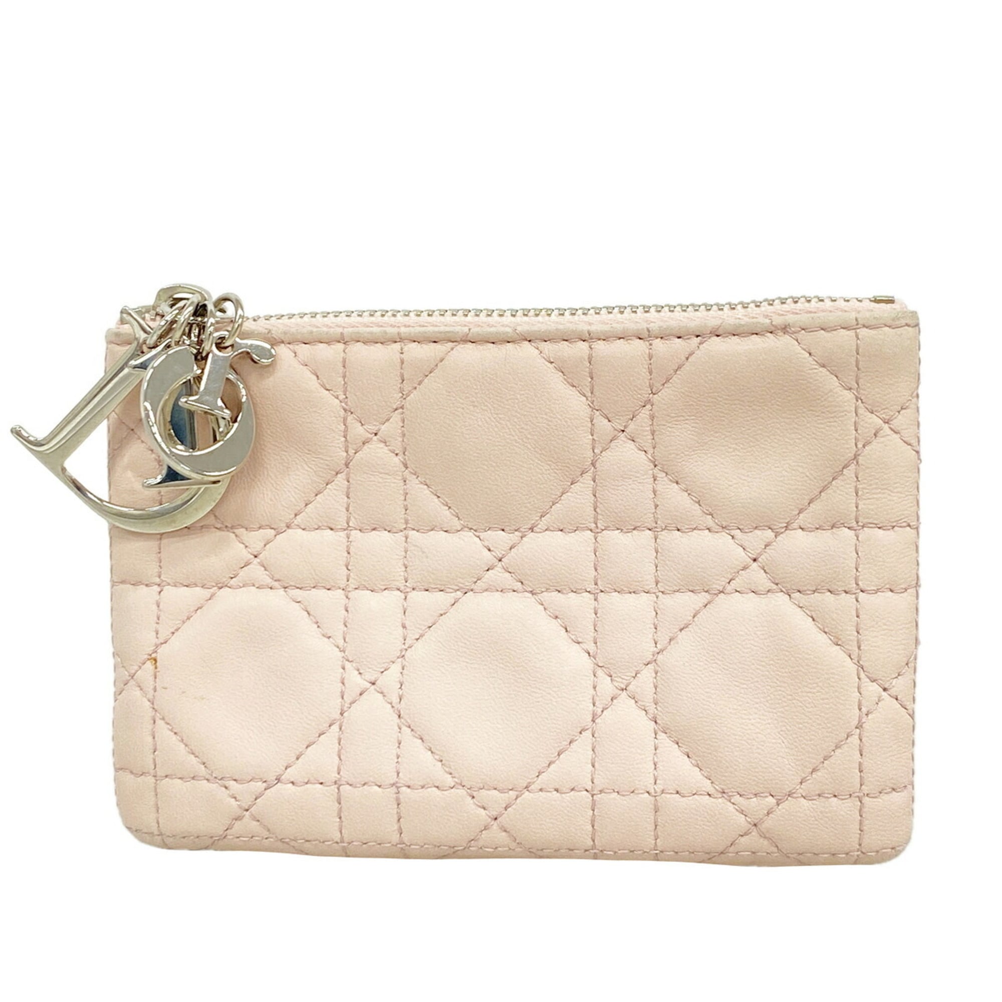 Christian Dior Pink Leather Pouch (Pre-Owned)