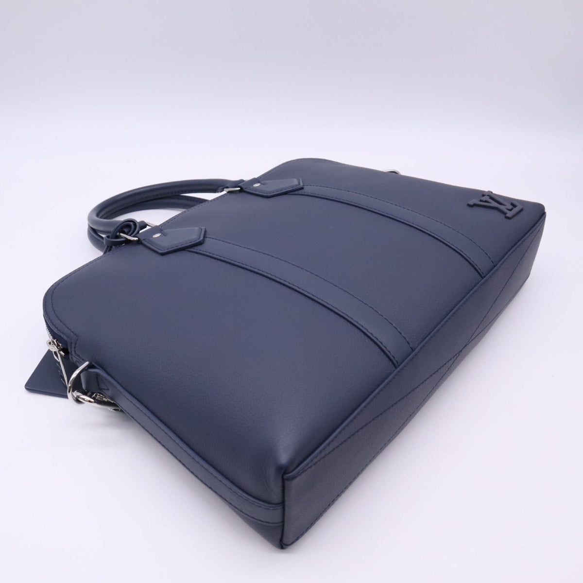 Louis Vuitton Navy Briefcase Handbag (Pre-Owned)