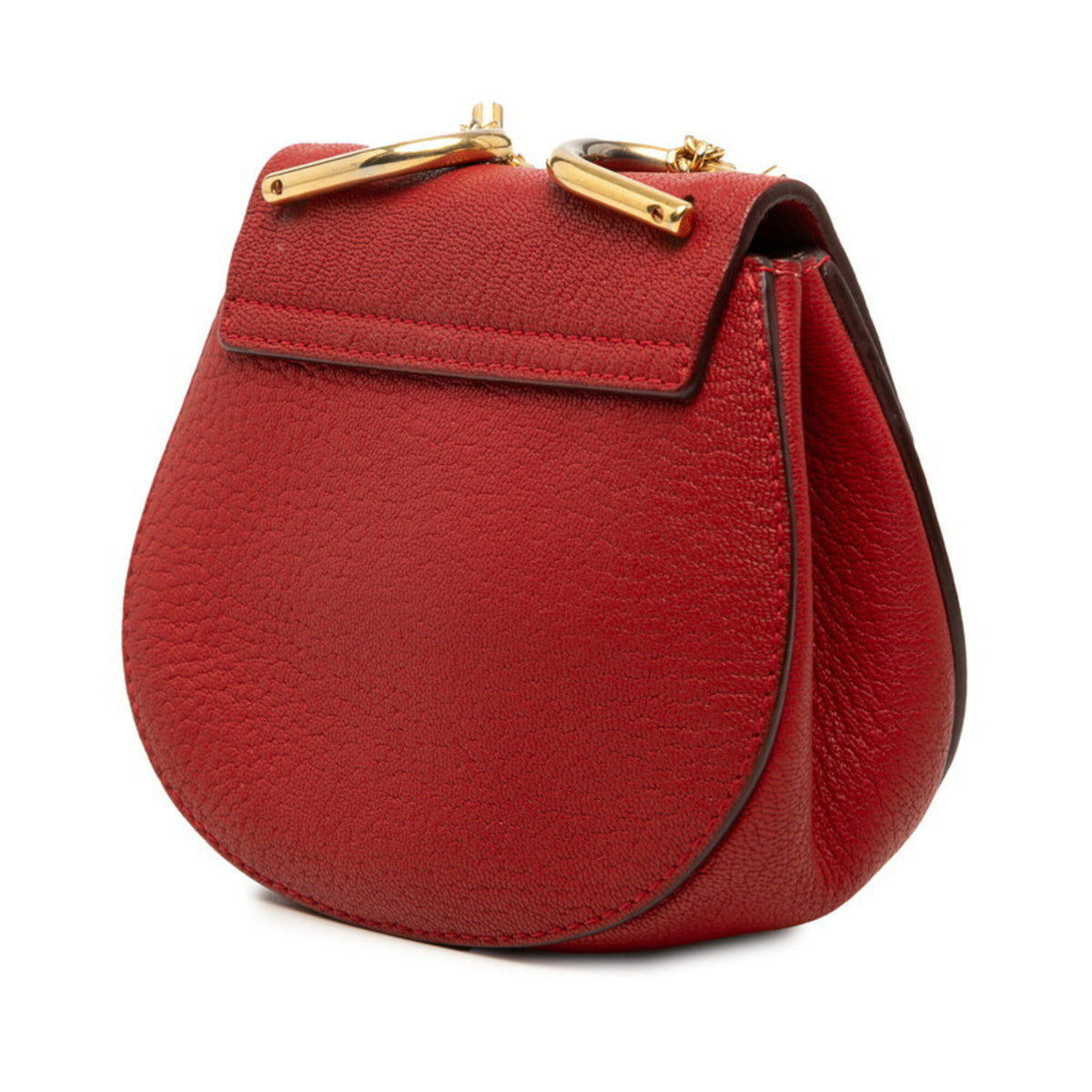 Chloé Drew Red Color Leather Shoulder Bag (Pre-Owned)