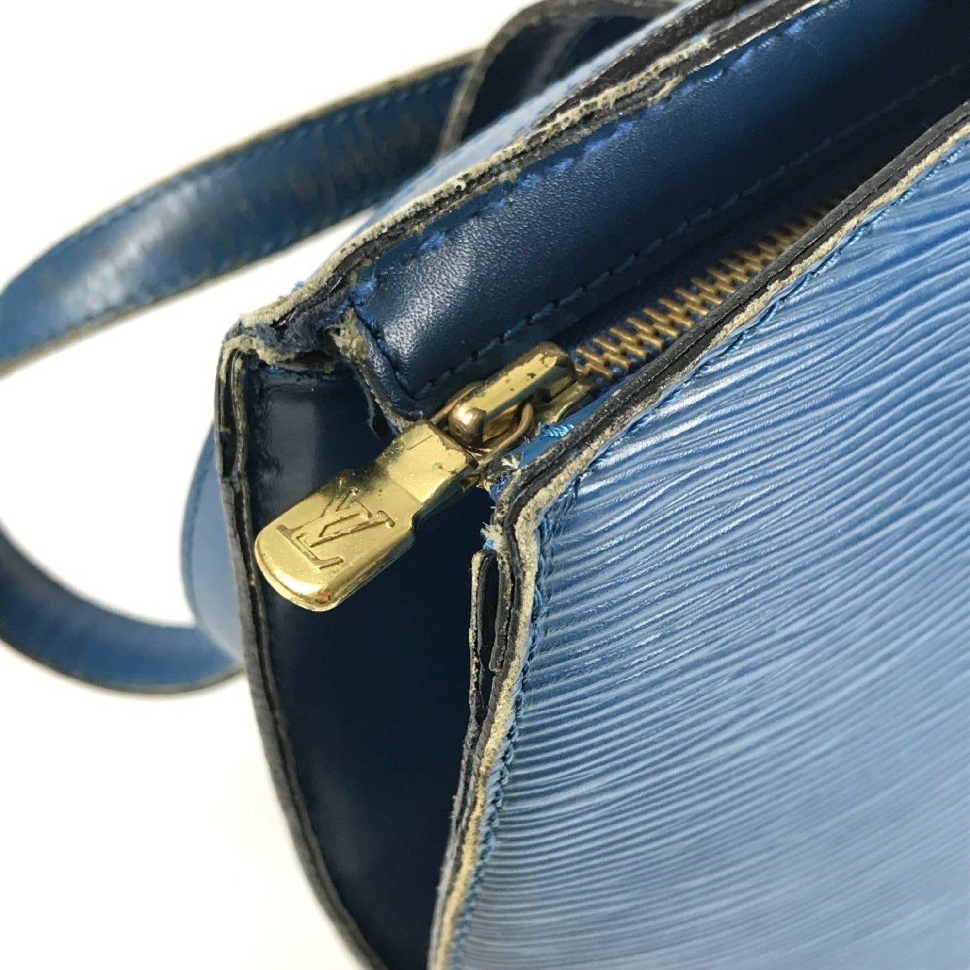 Louis Vuitton Blue Toledo Blue Epi Leather Shoulder Bag Tote Bag (Pre-Owned)