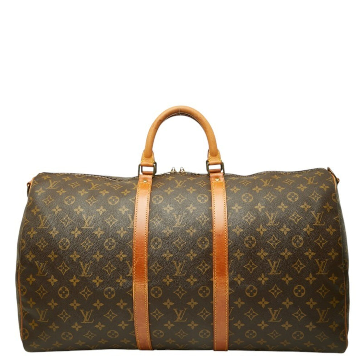 Louis Vuitton Brown Pvc Leather Boston Bag Shoulder Bag (Pre-Owned)