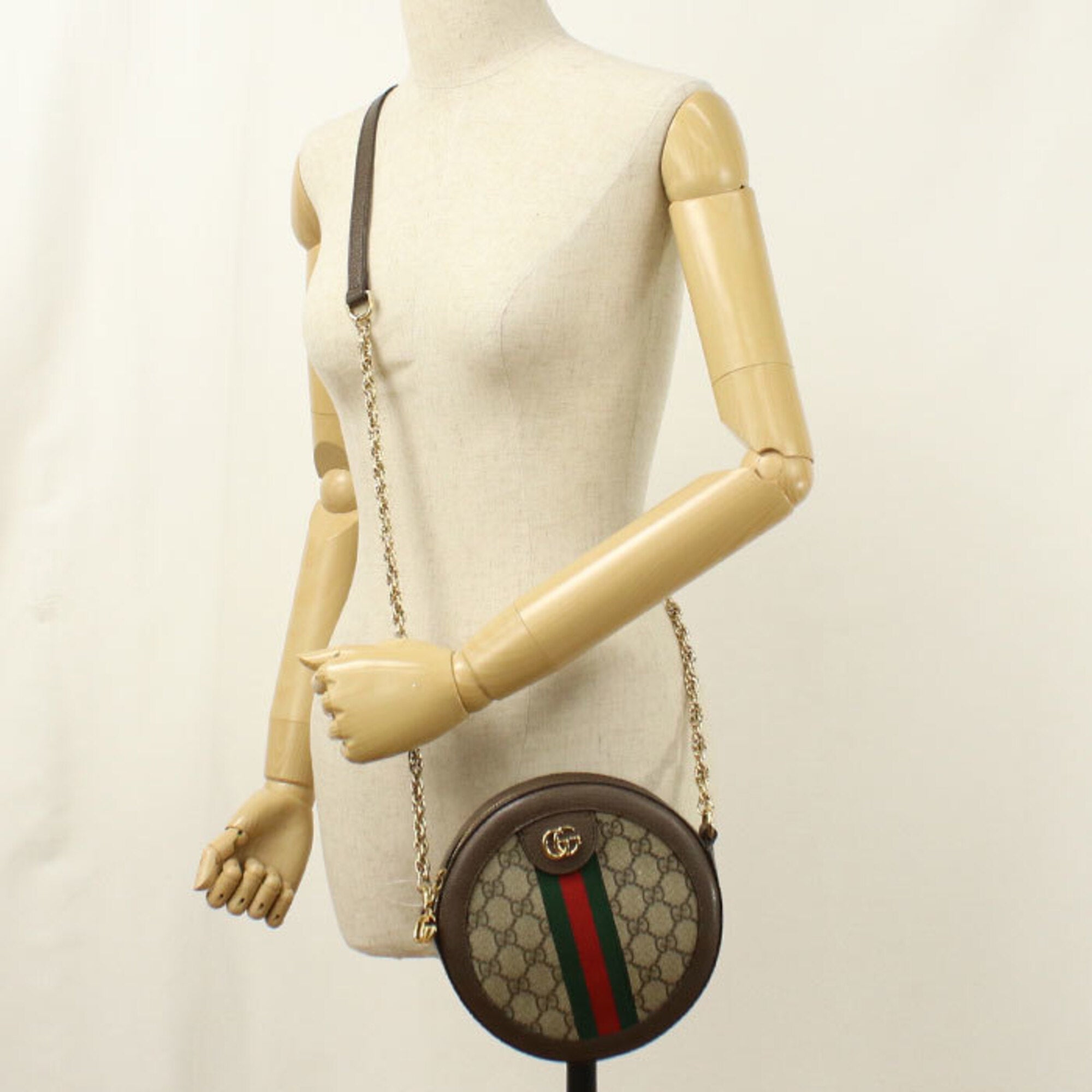 Gucci Beige Pvc Leather Shoulder Bag (Pre-Owned)