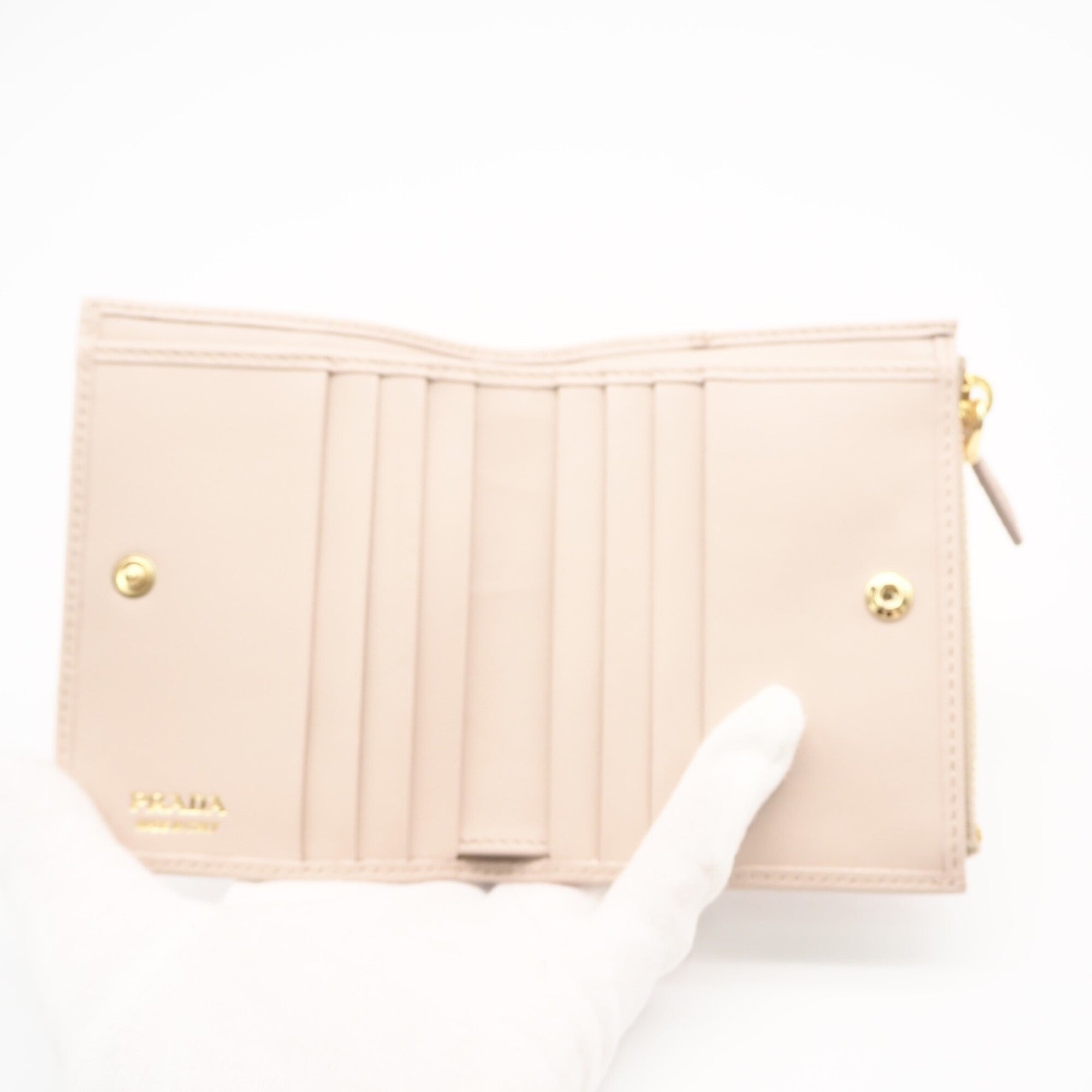 Prada Beige Leather Wallet (Bi-Fold) (Pre-Owned)