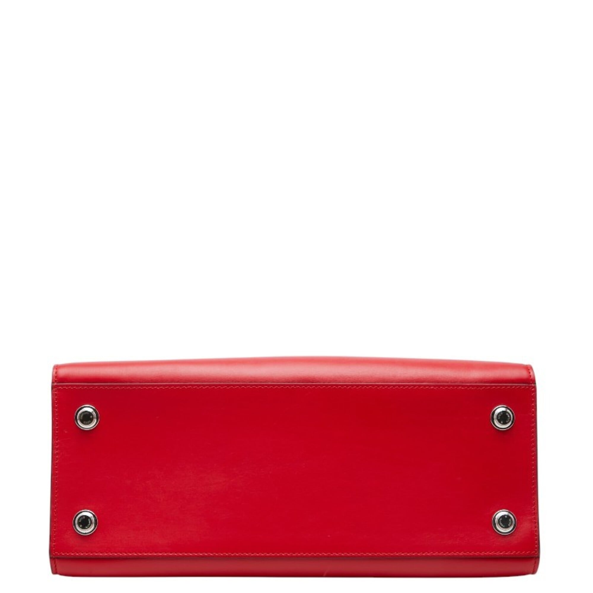 Louis Vuitton Red Color Leather Handbag (Pre-Owned)