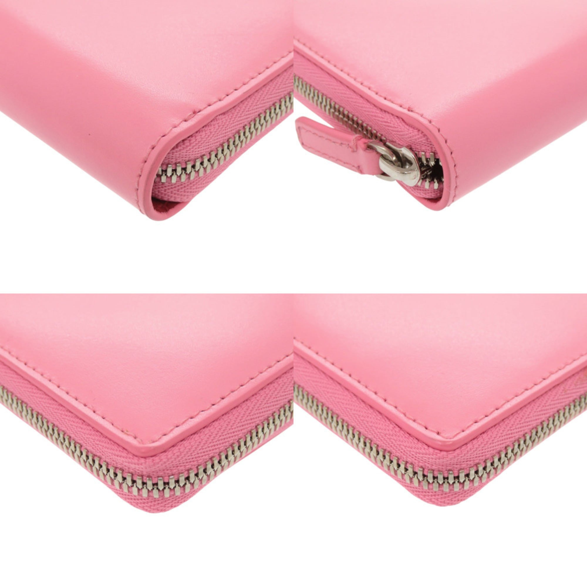 Balenciaga Pink Leather Long Wallet (Bi-Fold) (Pre-Owned)