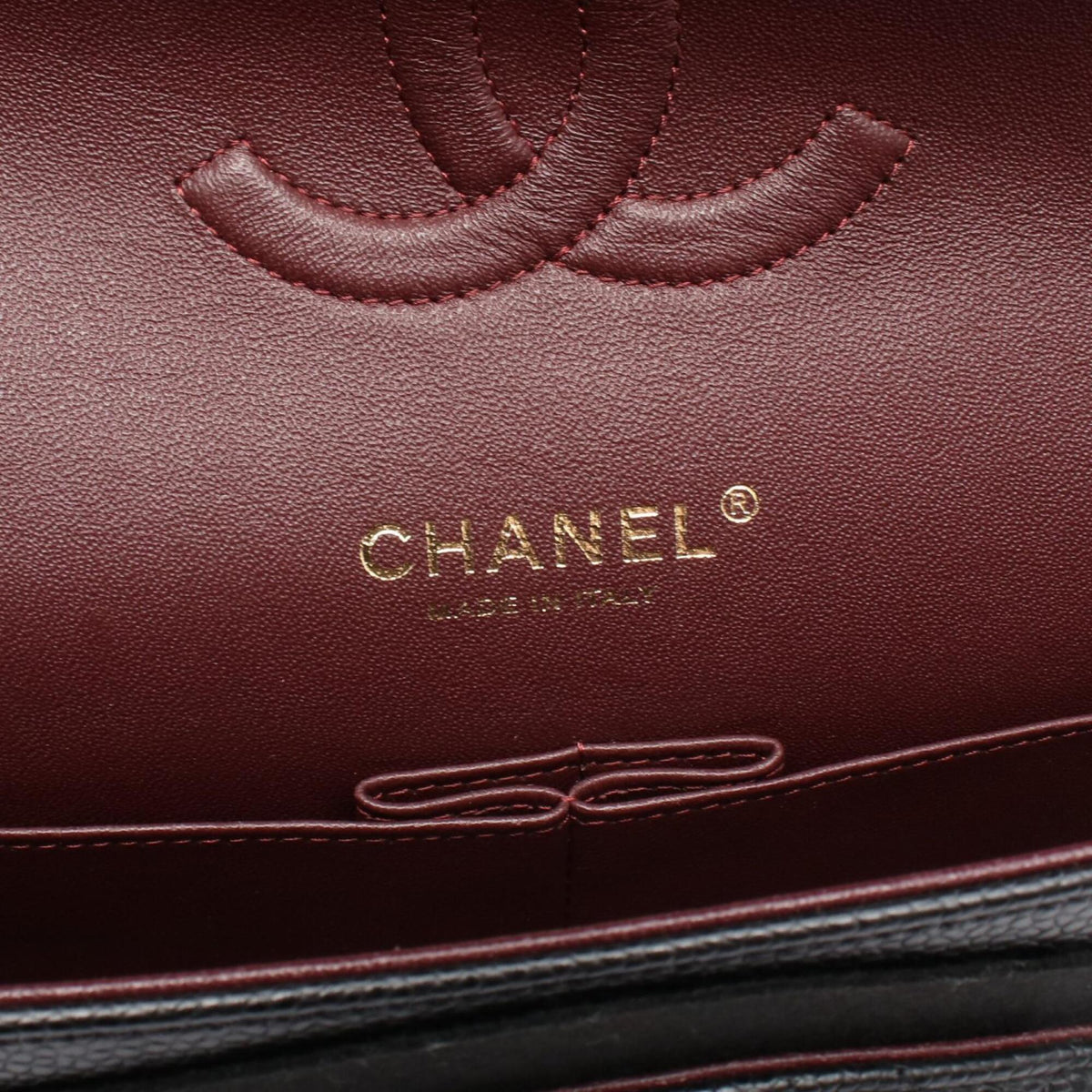 Chanel Black Grained Calfskin Handbag Shoulder Bag (Pre-Owned)