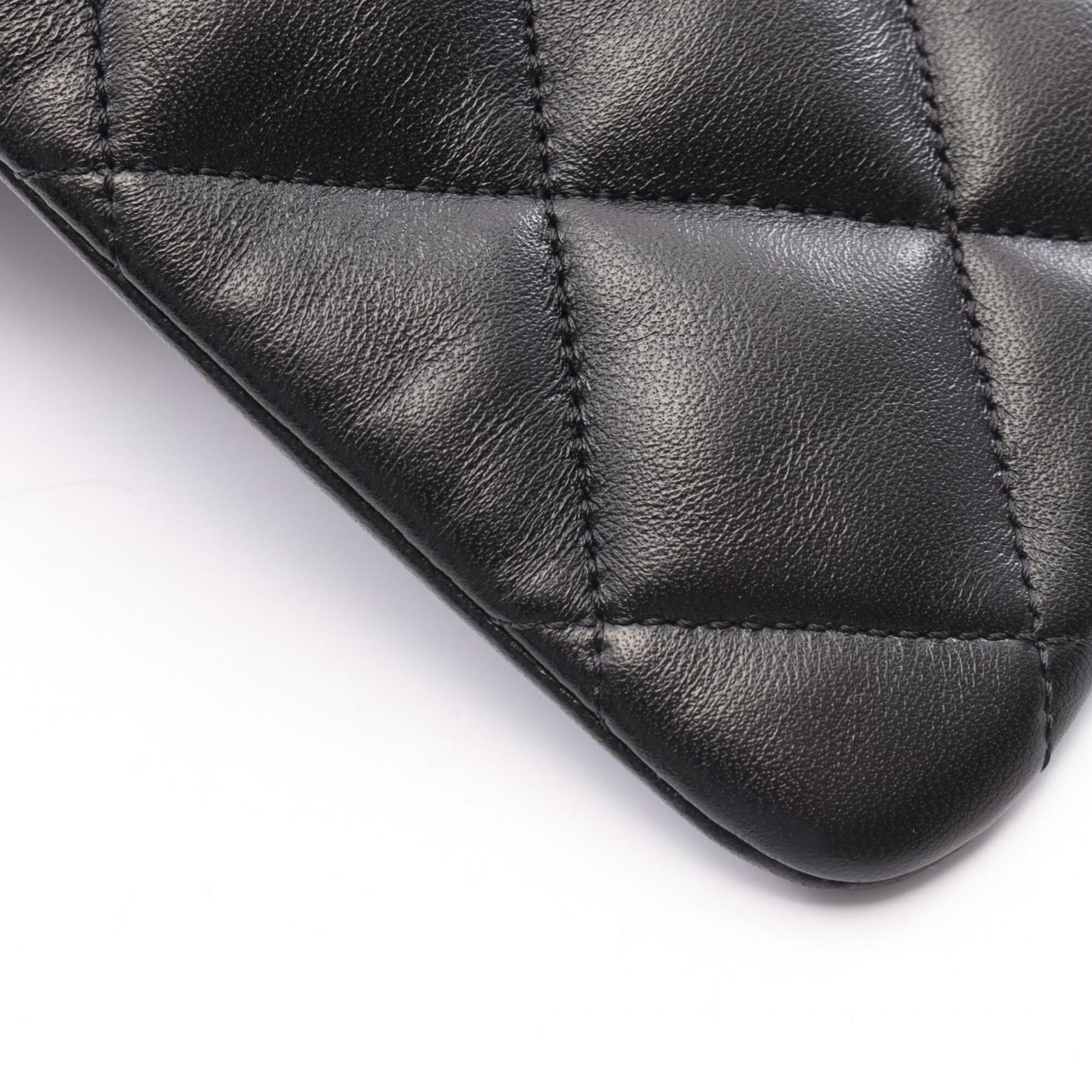 Chanel Black Leather Handbag Shoulder Bag (Pre-Owned)