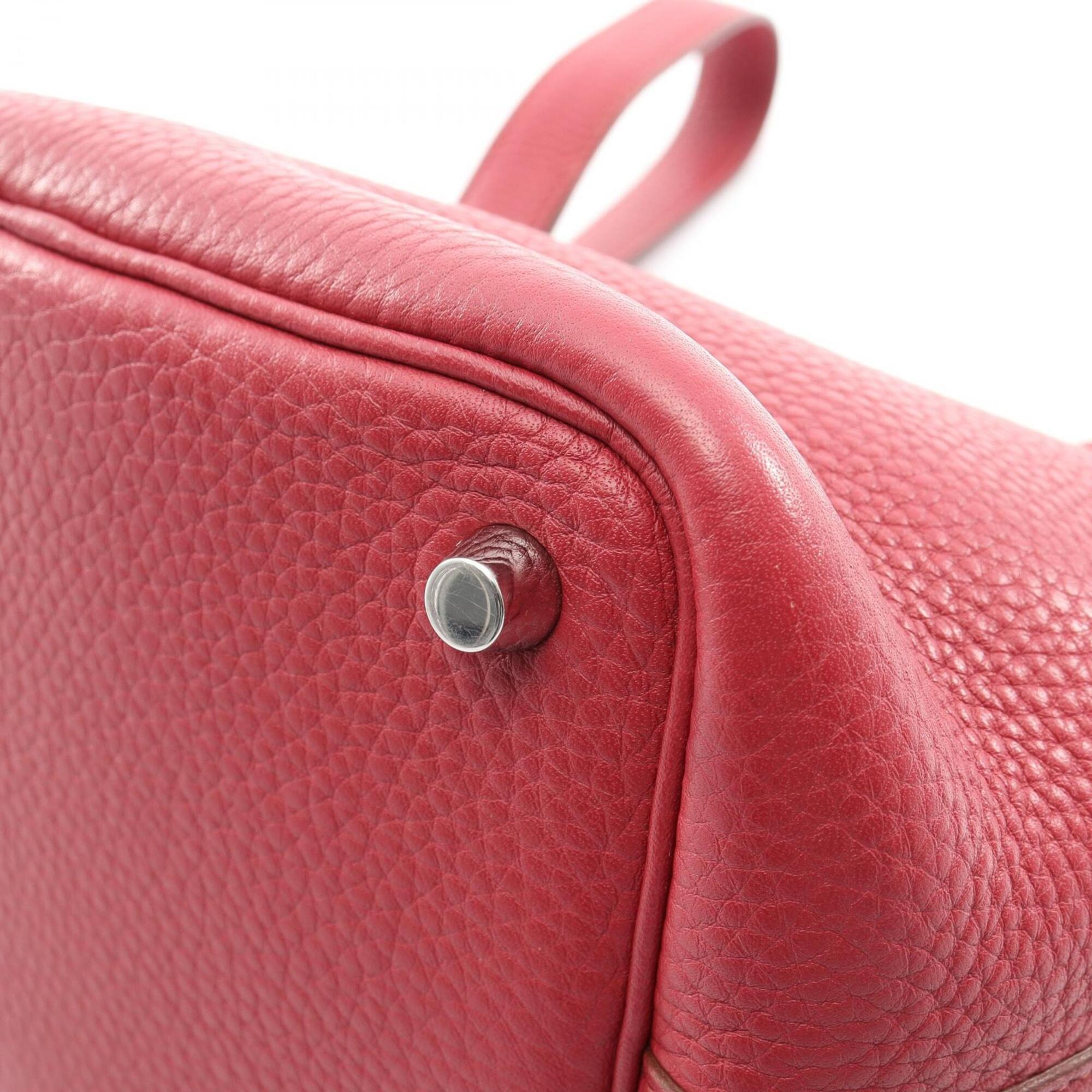 Hermes Bordeaux Taurillon Clemence Leather Handbag (Pre-Owned)