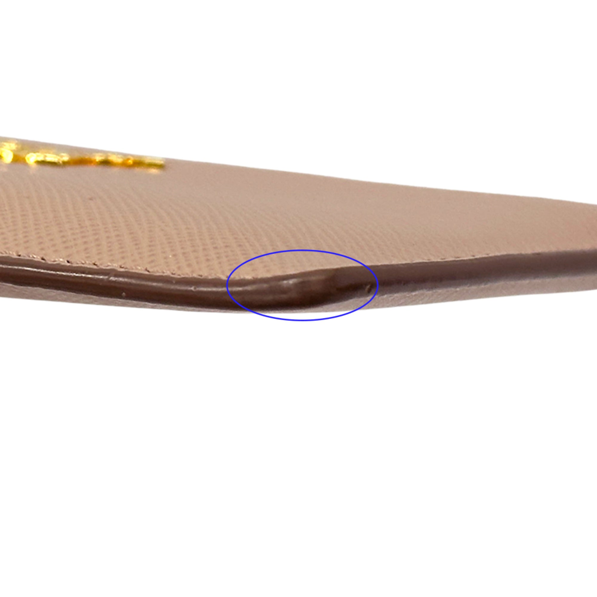 Prada Pink Beige Leather Coin Purse/Coin Case (Pre-Owned)
