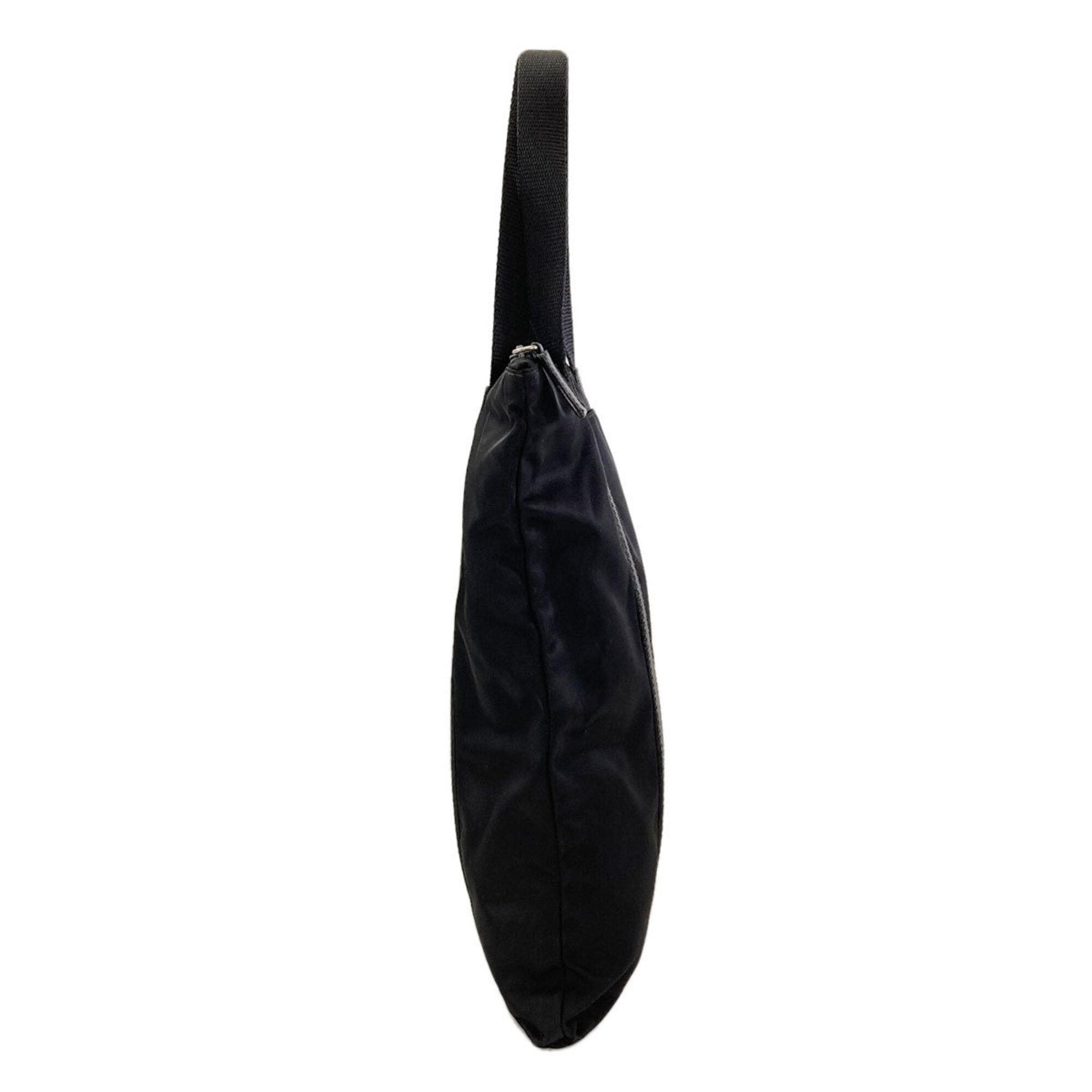 Prada Black Nylon Leather Handbag (Pre-Owned)