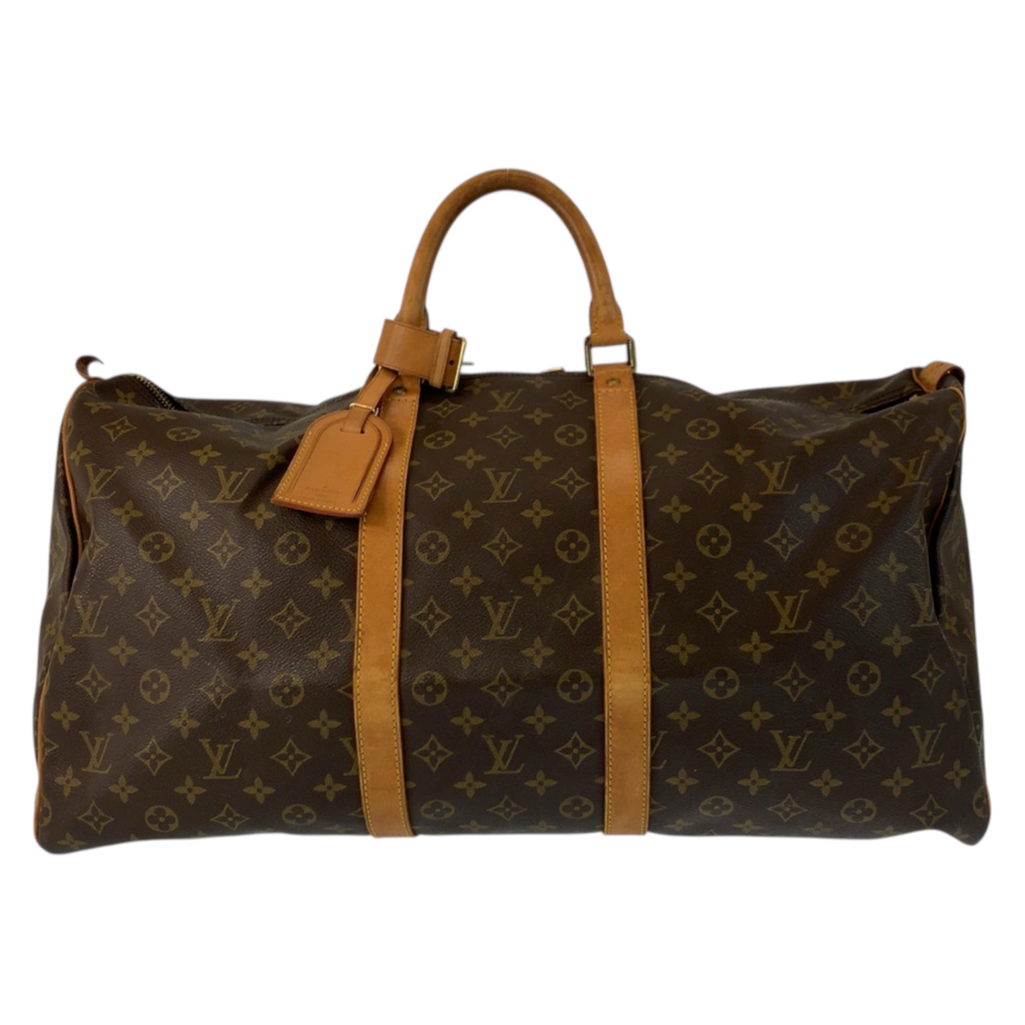 Louis Vuitton Monogram Brown Pvc Leather Boston Bag Handbag (Pre-Owned)