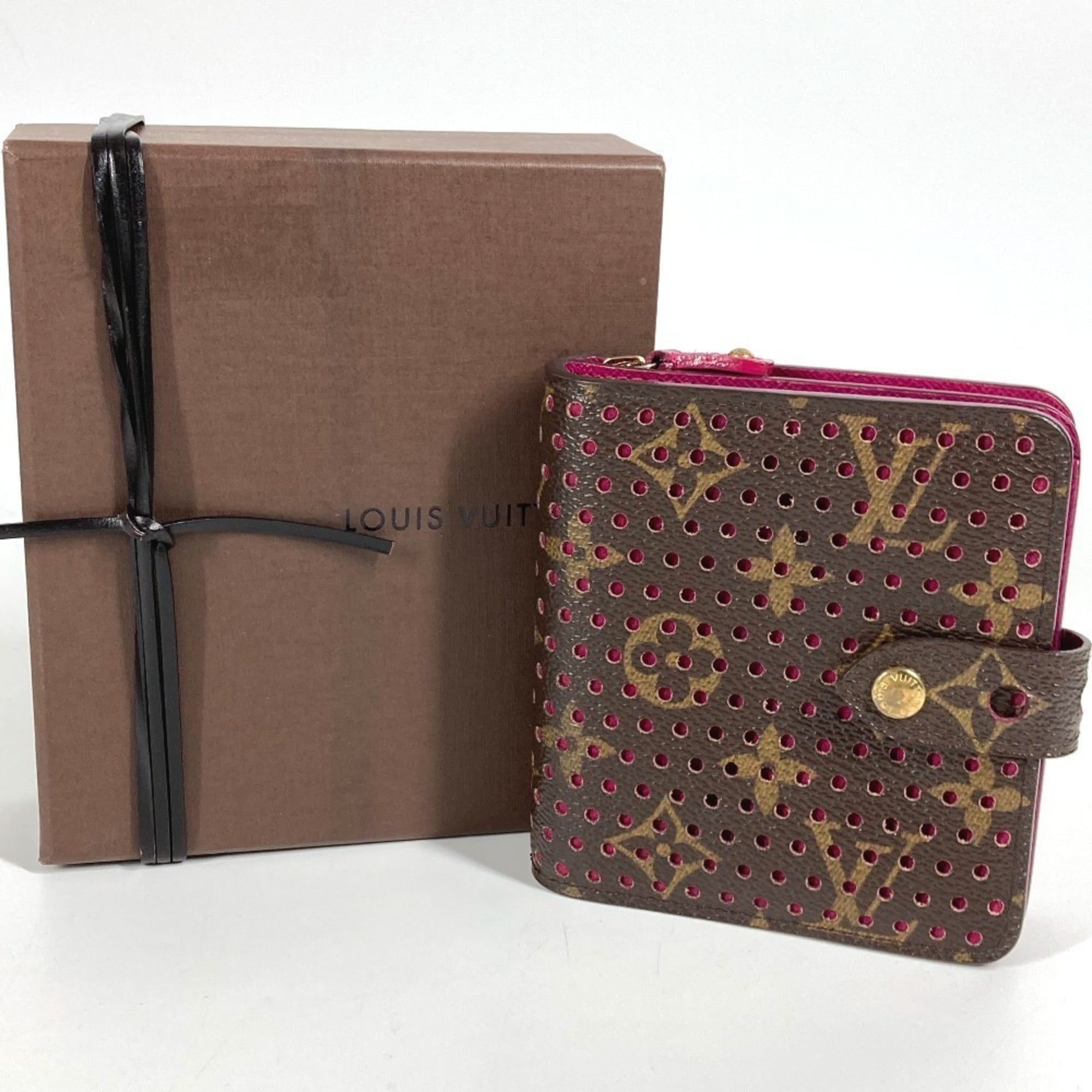 Louis Vuitton Monogram Fuchsia Pink Monogram Pink Monogram Perforated Wallet (Bi-Fold) (Pre-Owned)