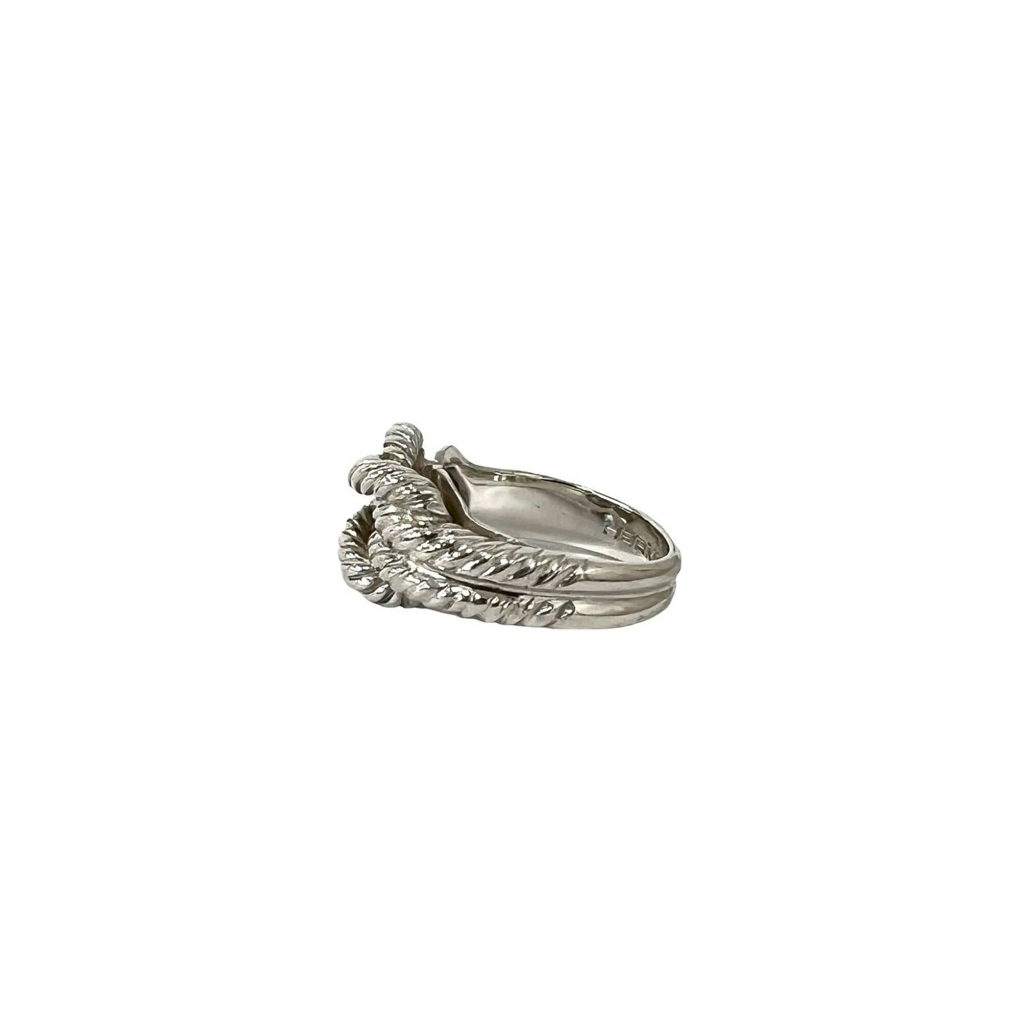 Hermes Silver Silver 925 Band Ring (Pre-Owned)
