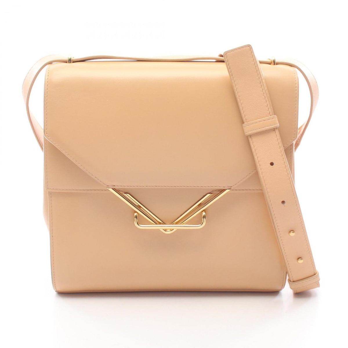 Bottega Veneta Beige Leather Handbag Shoulder Bag (Pre-Owned)