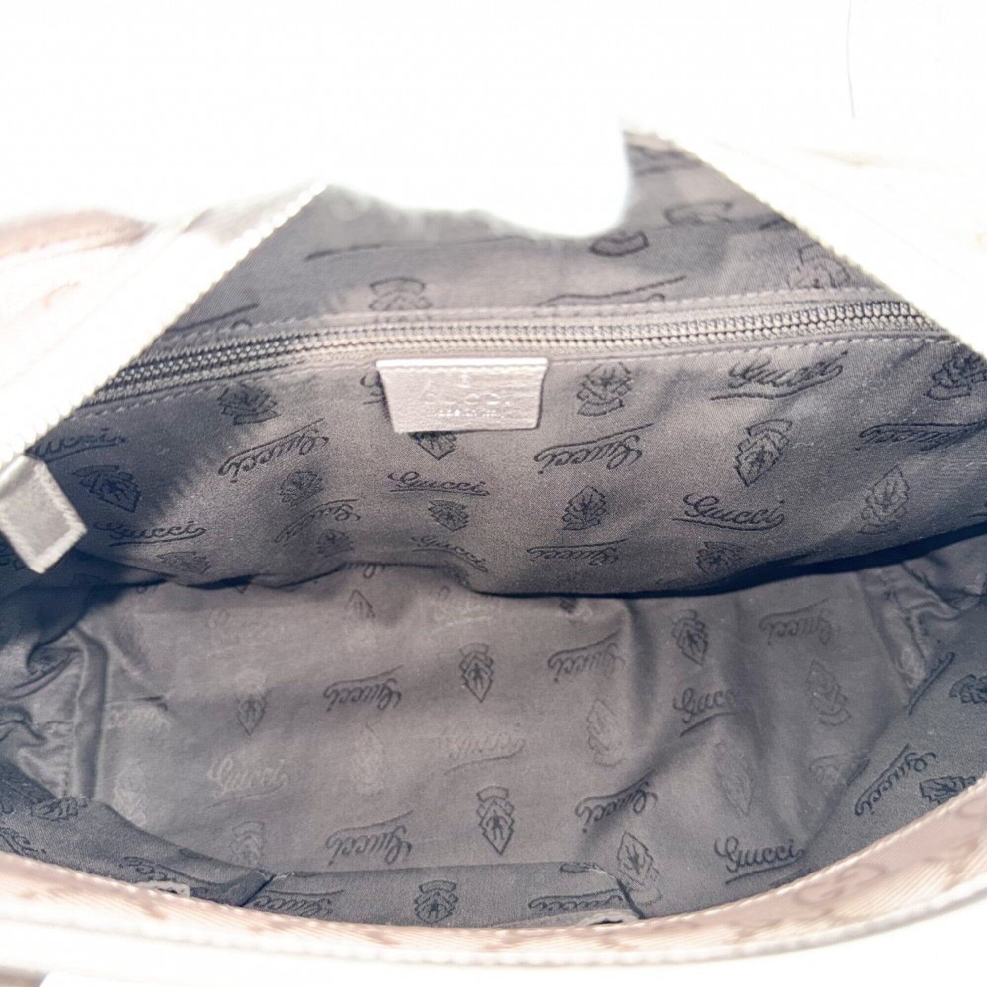Gucci Metallic Pink White Gg Imprimé Coated Canvas Handbag Tote Bag (Pre-Owned)