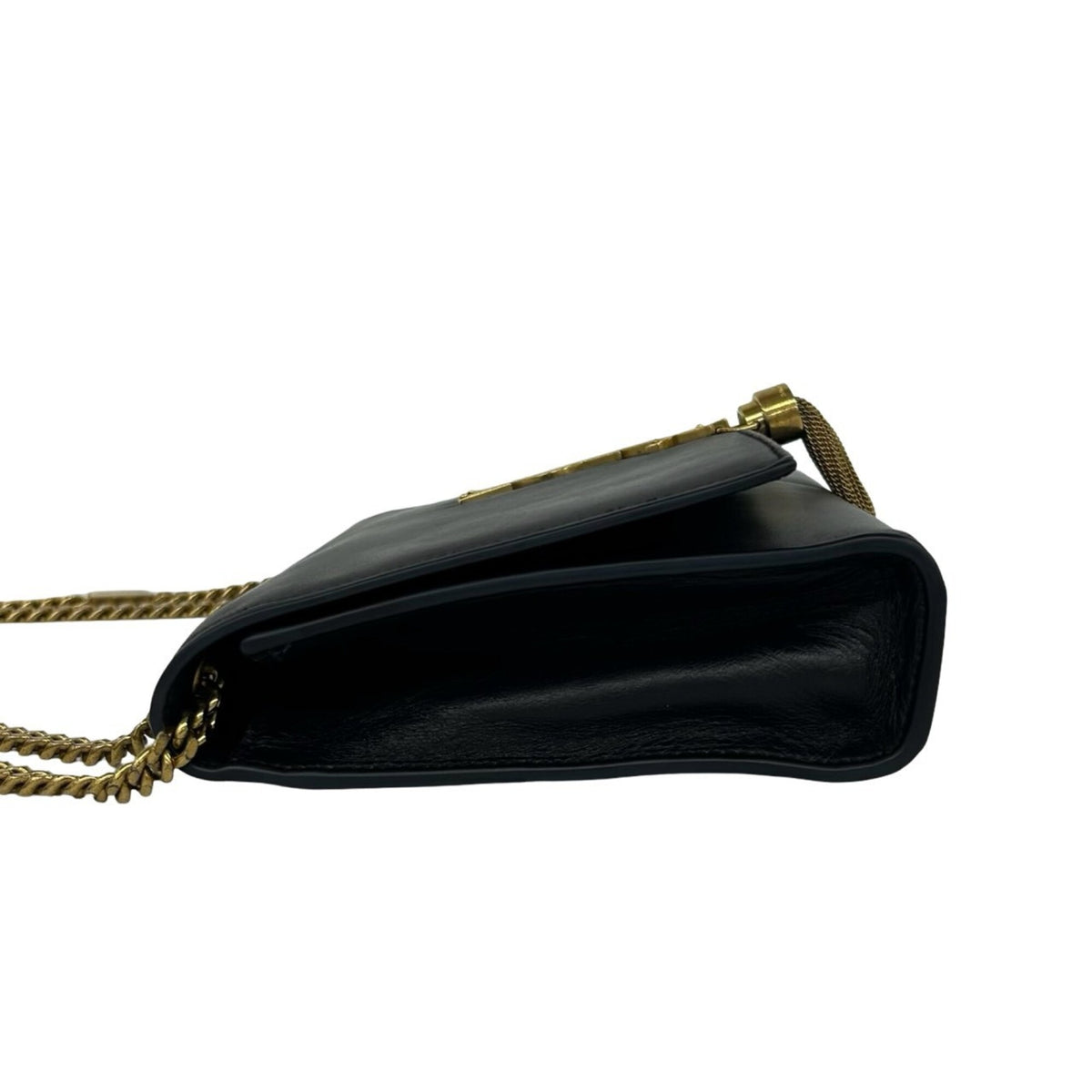 Yves Saint Laurent Black Leather Pochette Shoulder Bag (Pre-Owned)