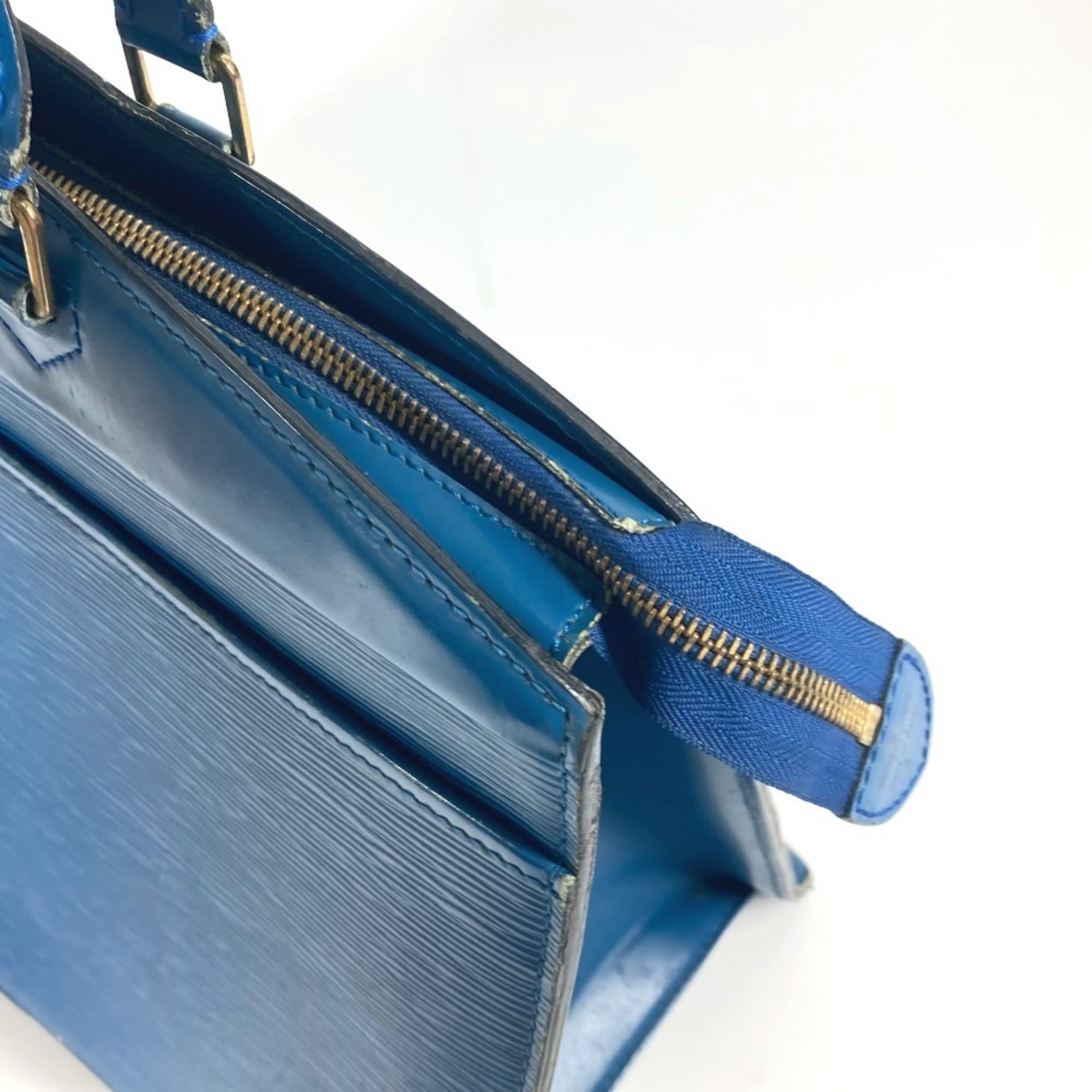 Louis Vuitton Epi Blue Toledo Blue Epi Leather Shoulder Bag Tote Bag (Pre-Owned)