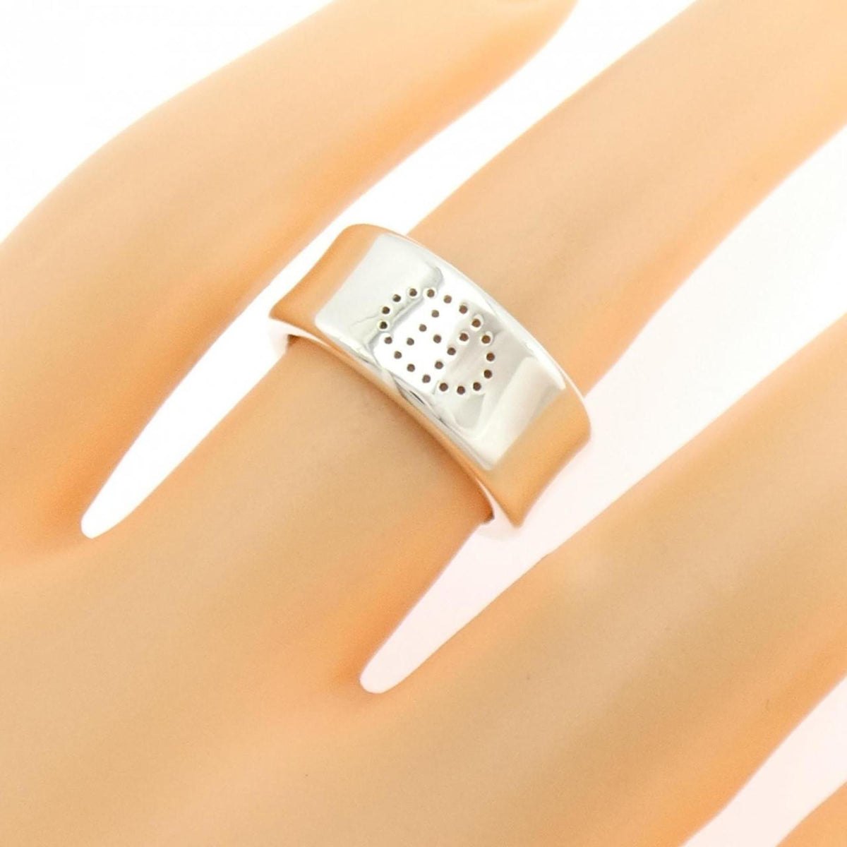 Hermes Silver 925 Band Ring (Pre-Owned)