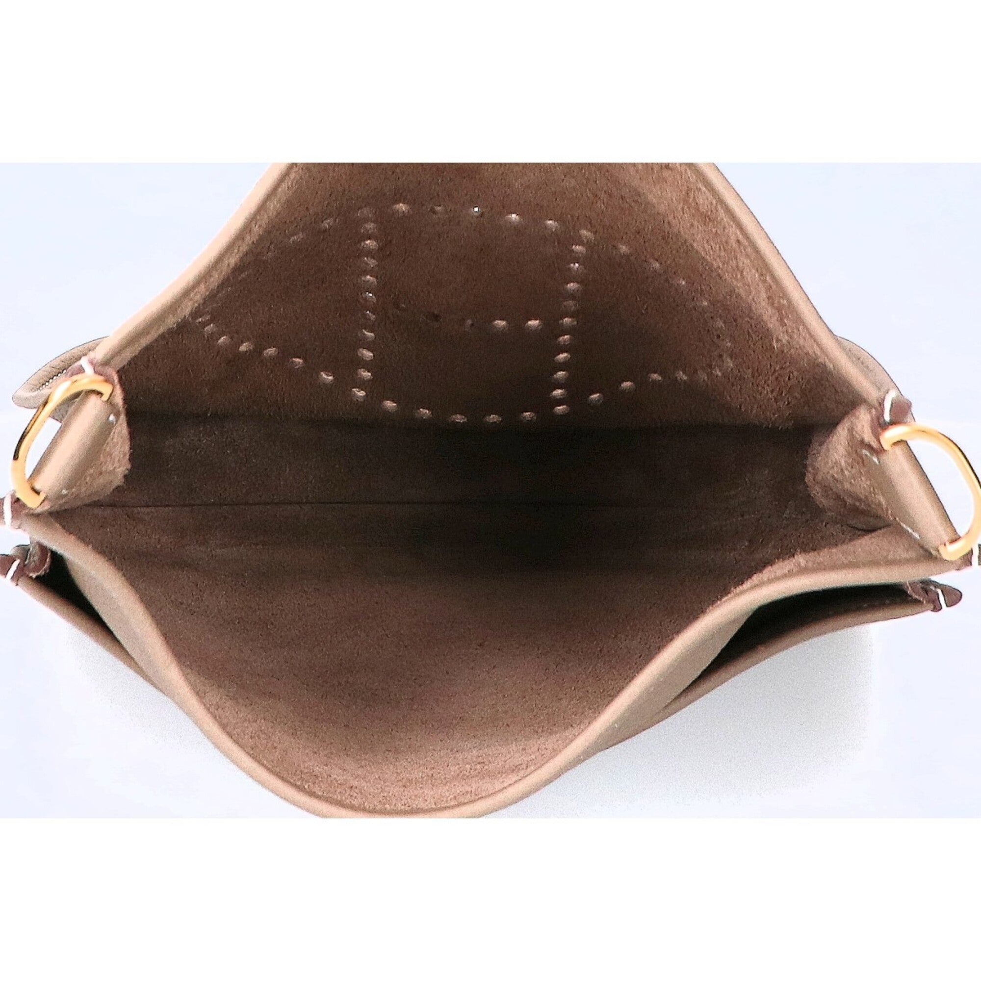 Hermes Etoupe Gray Taurillon Clemence Leather Shoulder Bag (Pre-Owned)