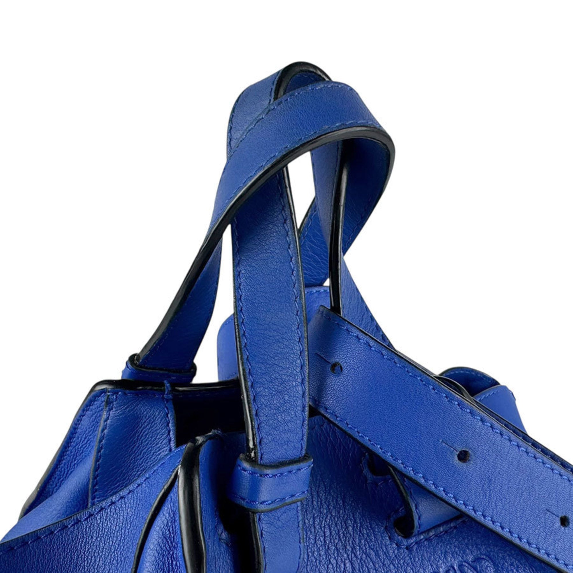 Loewe Blue Leather Handbag Shoulder Bag (Pre-Owned)